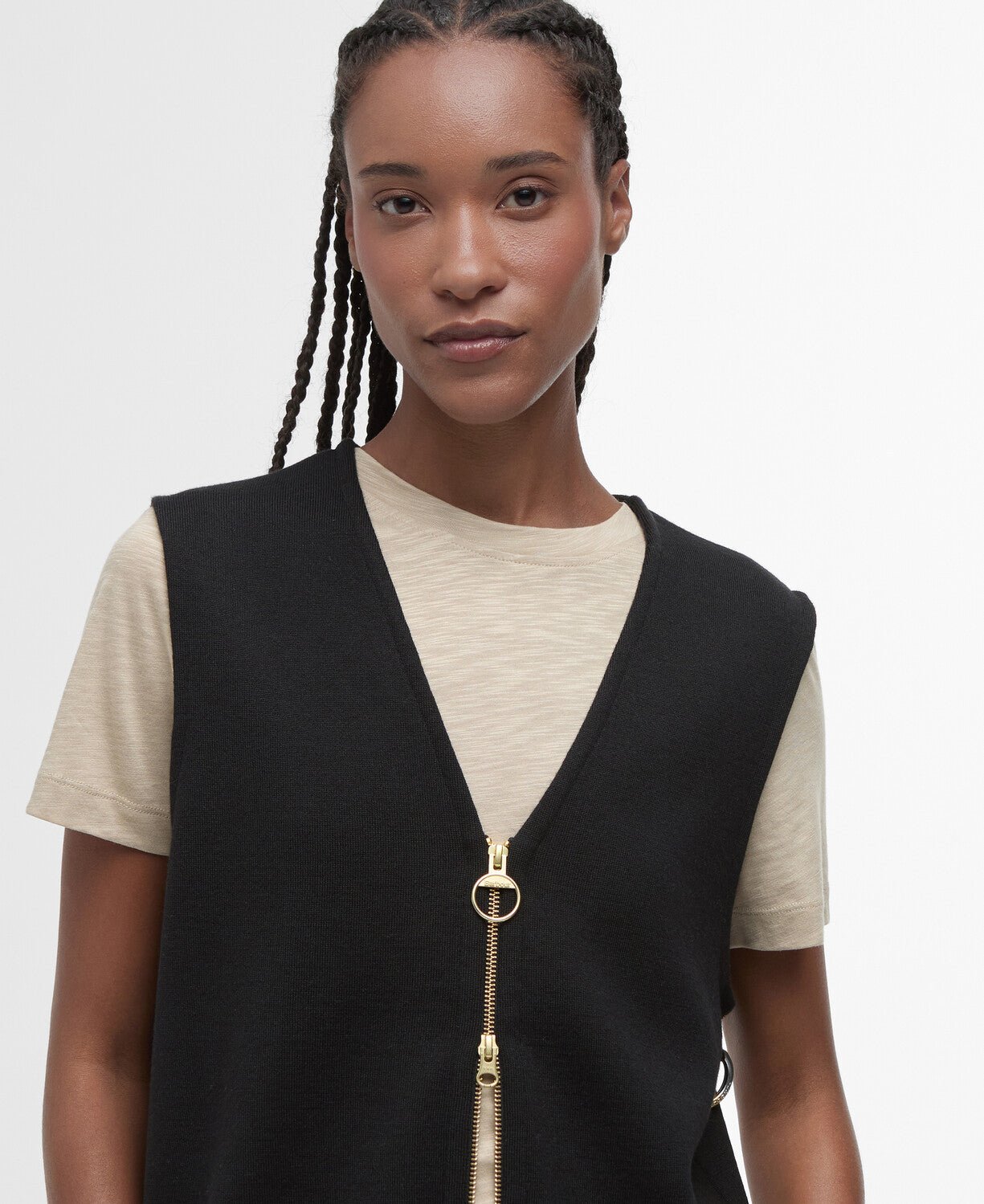 BarbourBarbour Maya Sleeveless Zip Through TankClothingBlack - Blue Water Clothing