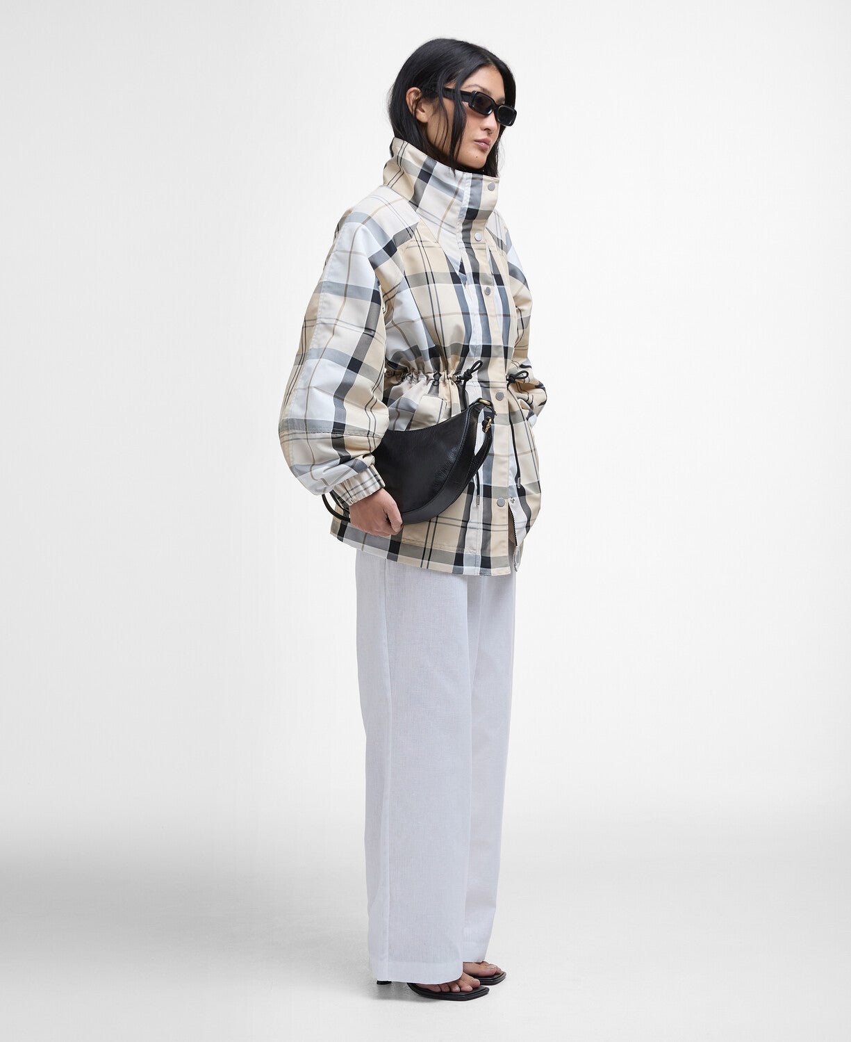 BarbourBarbour Suri Checked Showerproof JacketClothingSafari Tartan - Blue Water Clothing
