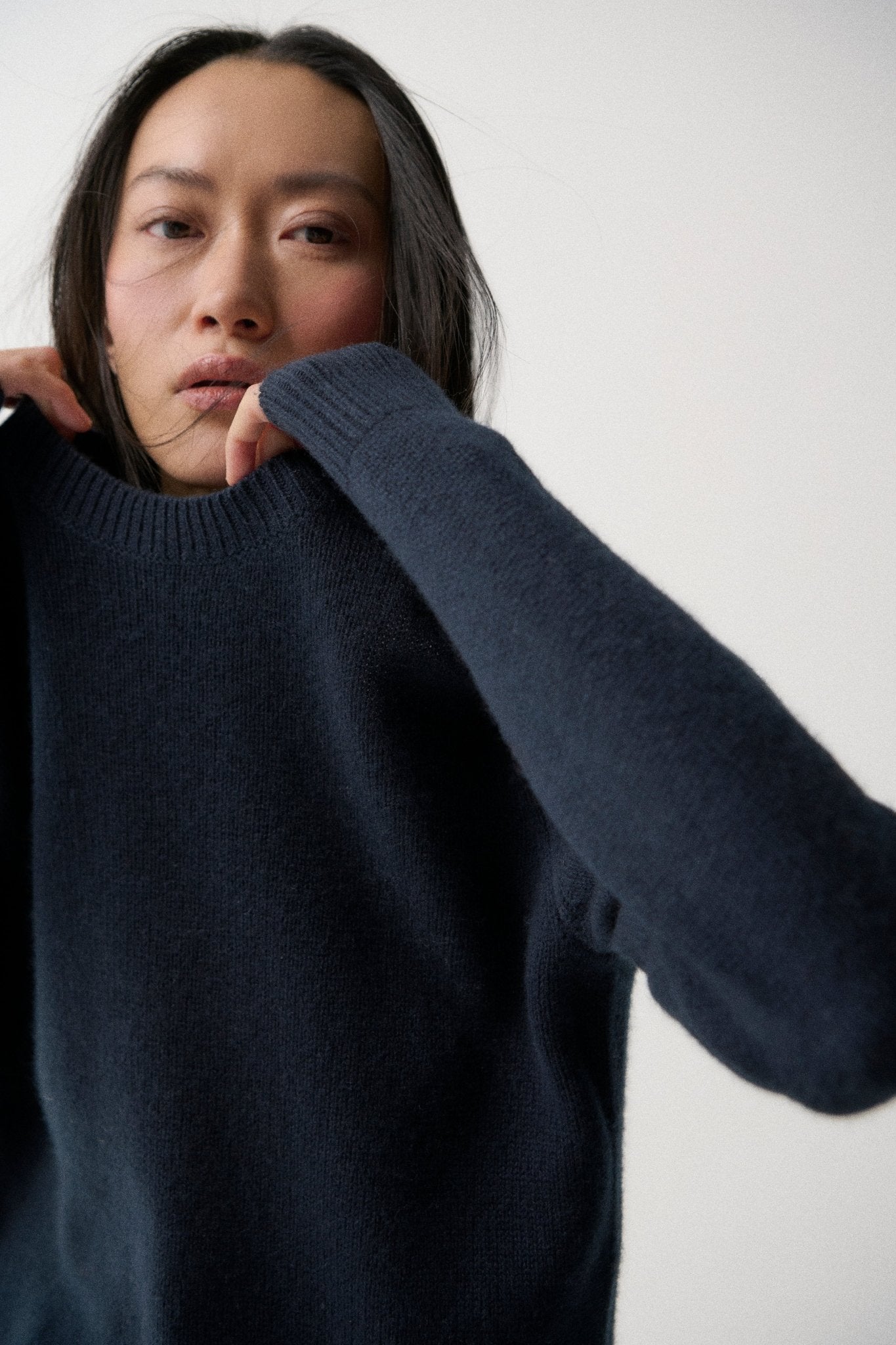 BarbourBarbour Woodhouse Knitted Jumper NavyClothingNavy - Blue Water Clothing