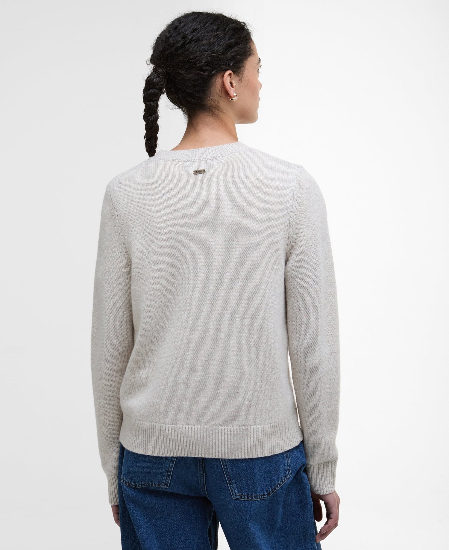 BarbourBarbour Woodhouse Knitted Jumper OatmealClothingOatmeal - Blue Water Clothing