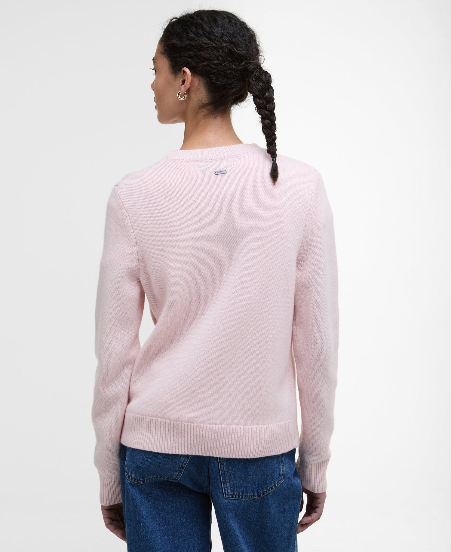 BarbourBarbour Woodhouse Knitted Jumper Pink BlushClothingPink Blush - Blue Water Clothing