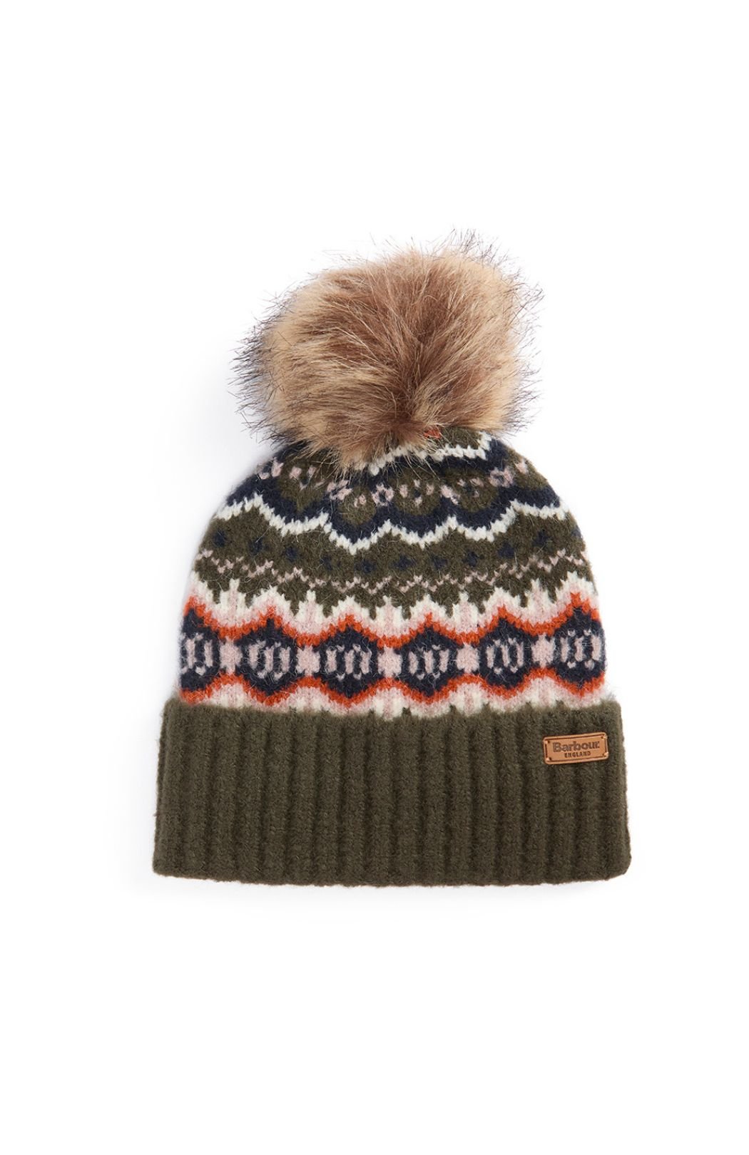 BarbourBarbour Helen Fair Isle Beanie Hat OliveAccessories - Blue Water Clothing