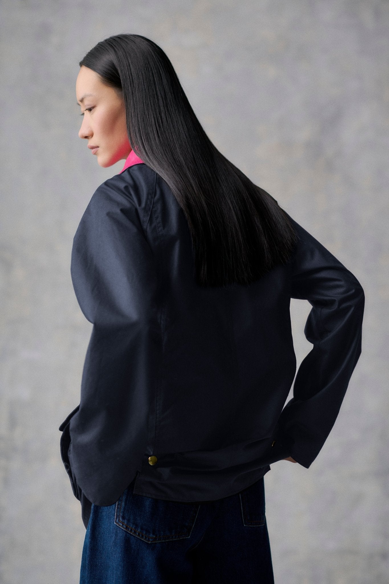 BarbourBarbour Icons Modern Beadnell Wax Jacket OatCoats & JacketsNavy - Blue Water Clothing