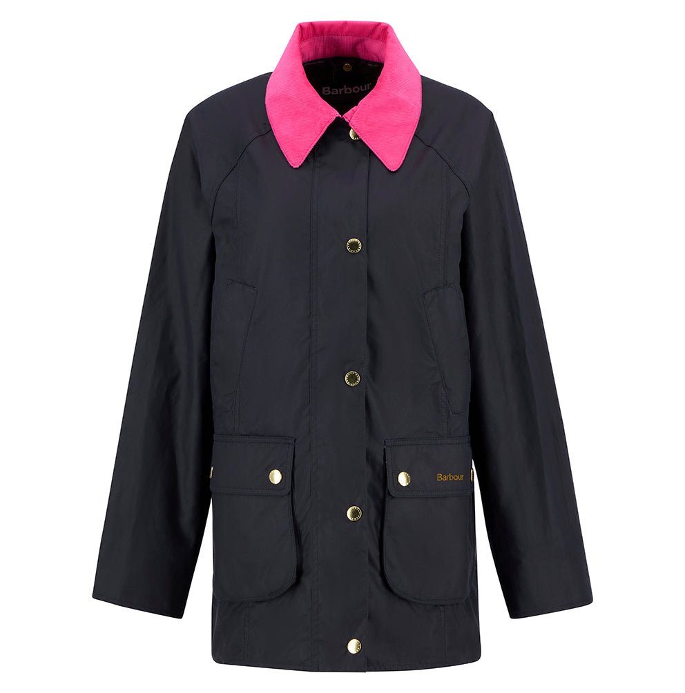 BarbourBarbour Icons Modern Beadnell Wax Jacket OatCoats & JacketsNavy - Blue Water Clothing
