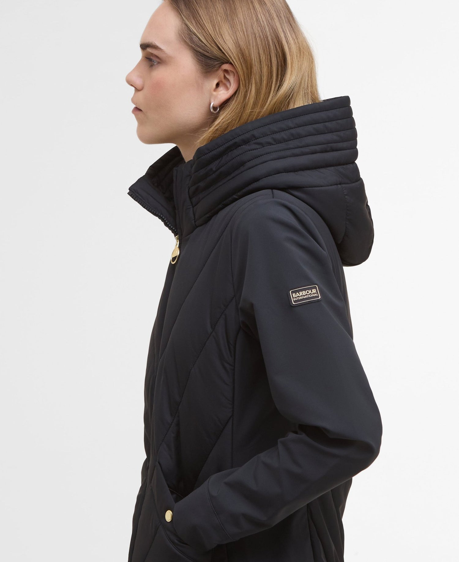 BarbourBarbour International Diablo Quilted Sweat BlackTopsBlack - Blue Water Clothing