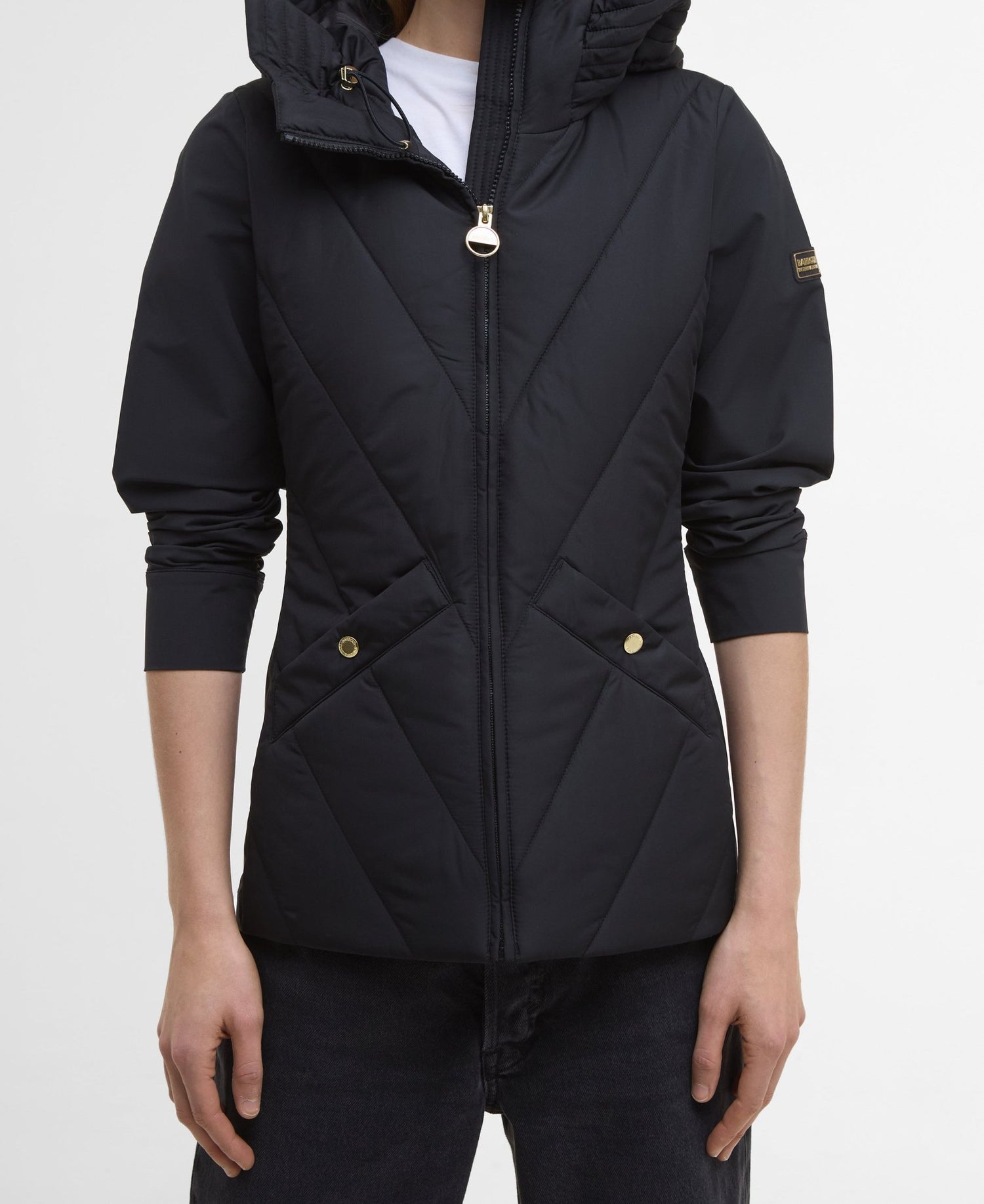 BarbourBarbour International Diablo Quilted Sweat BlackTopsBlack - Blue Water Clothing