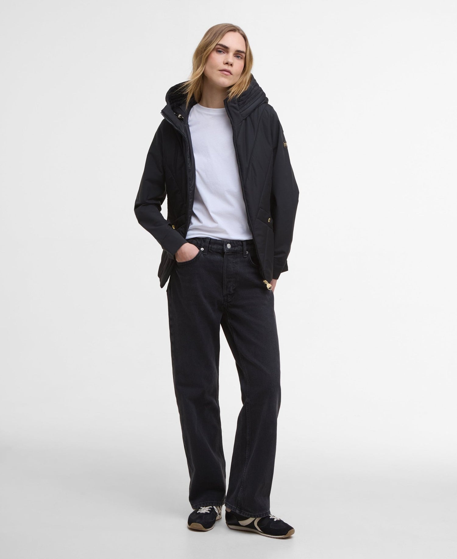 BarbourBarbour International Diablo Quilted Sweat BlackTopsBlack - Blue Water Clothing