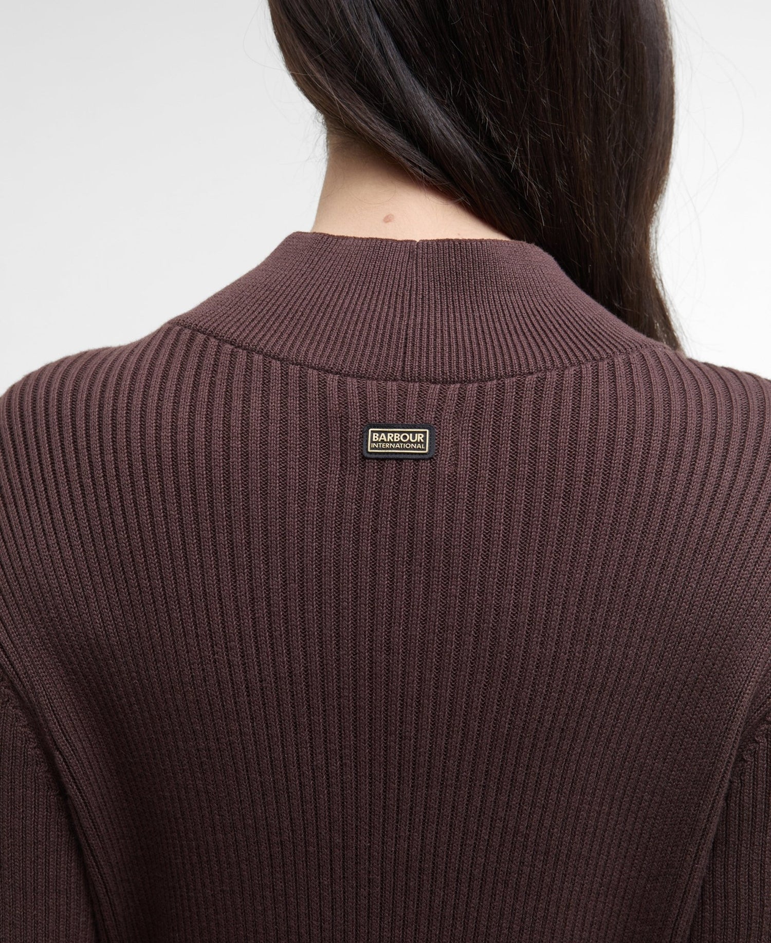 BarbourBarbour International Kaia Knitted Midi Dress ChocolateClothingChocolate - Blue Water Clothing