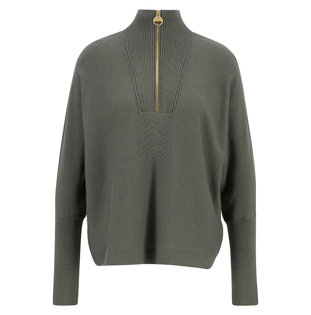 BarbourBarbour International Lola Knitted Jumper Dusty KhakiTopsDusty Khaki - Blue Water Clothing