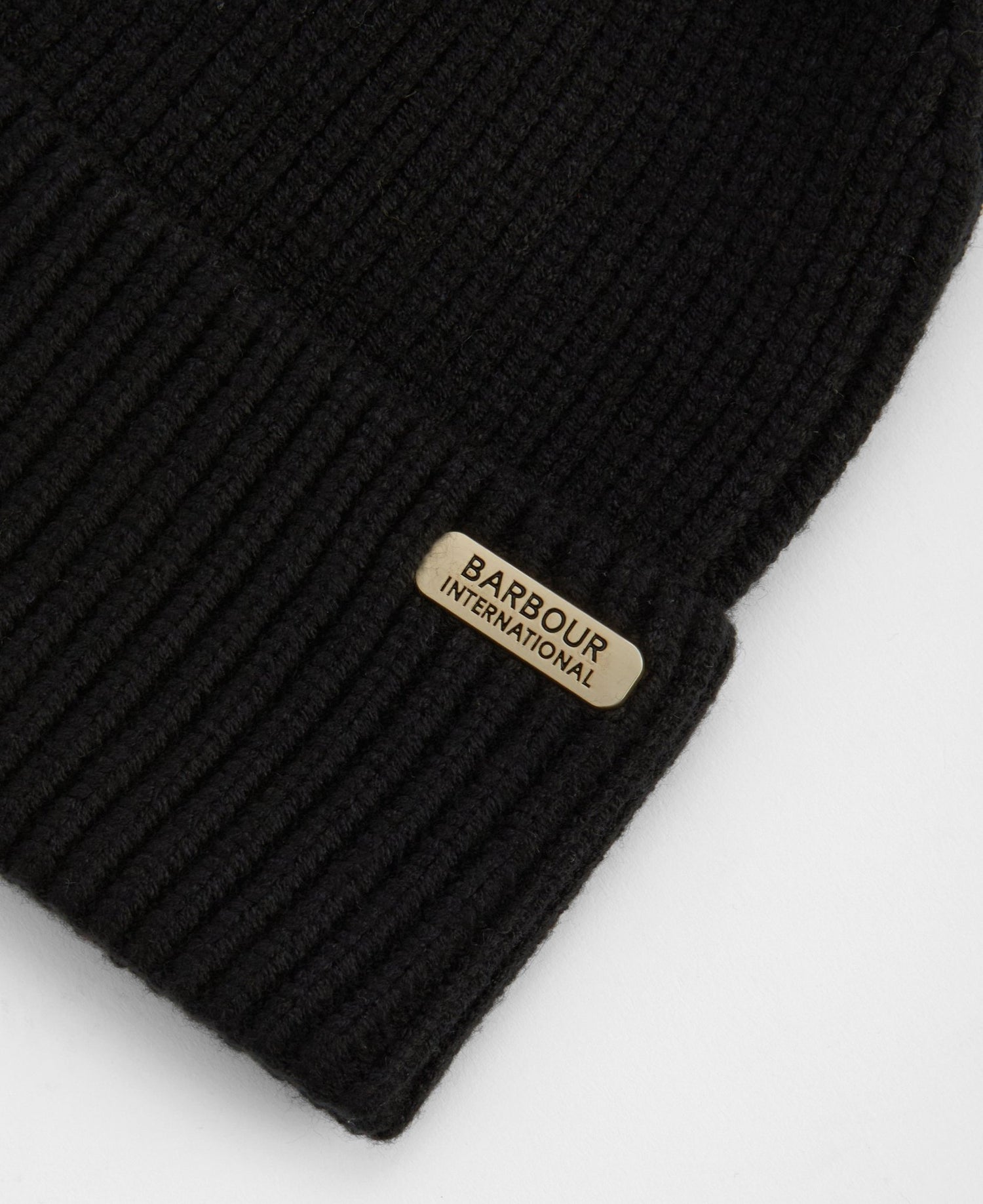 BarbourBarbour International Mallory Pom Beanie Hat BlackAccessories - Blue Water Clothing