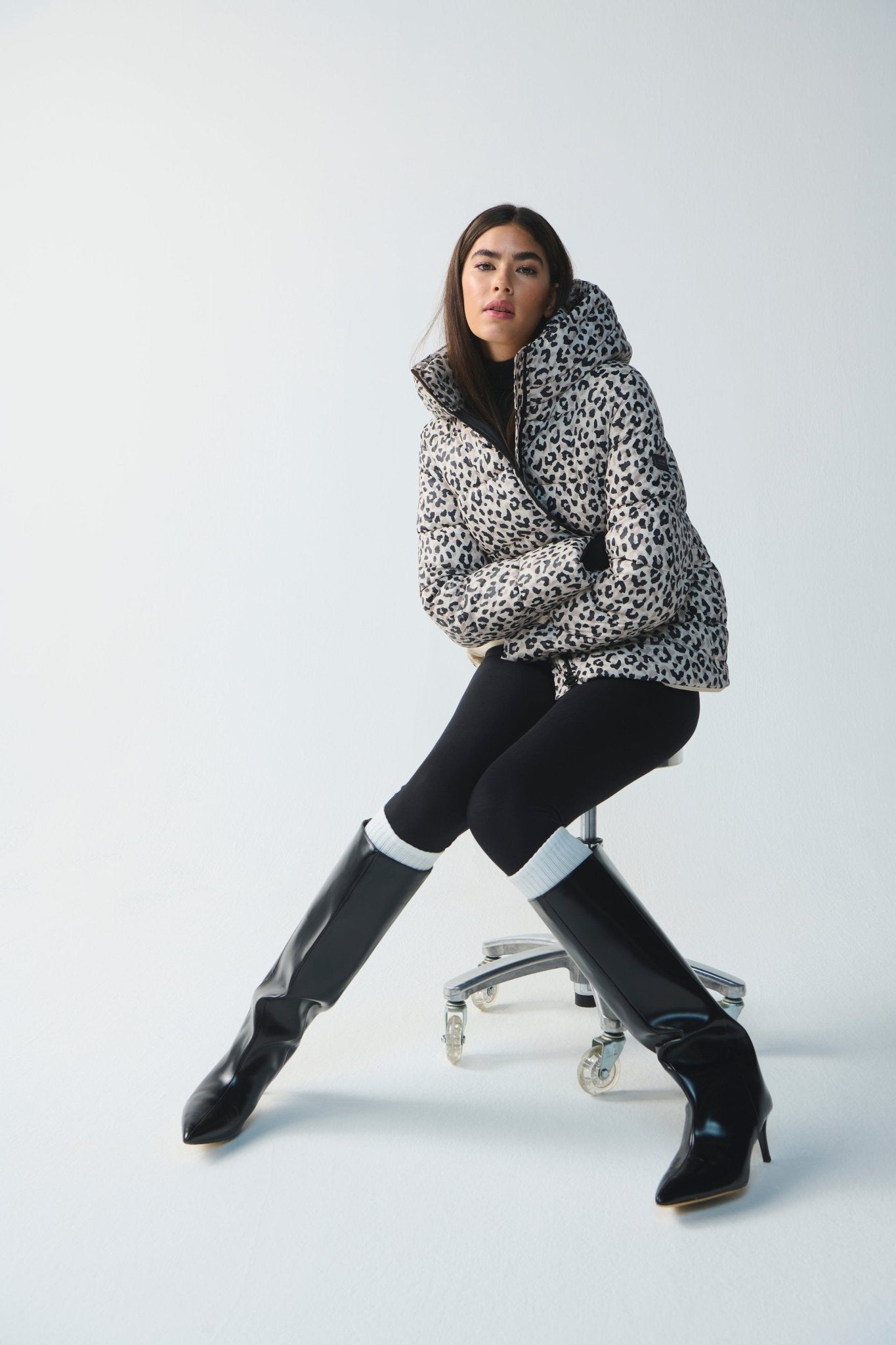 BarbourBarbour international Printed Olivios Puffer Jacket Jasmine LeopardCoats & JacketsJasmine Leopard - Blue Water Clothing