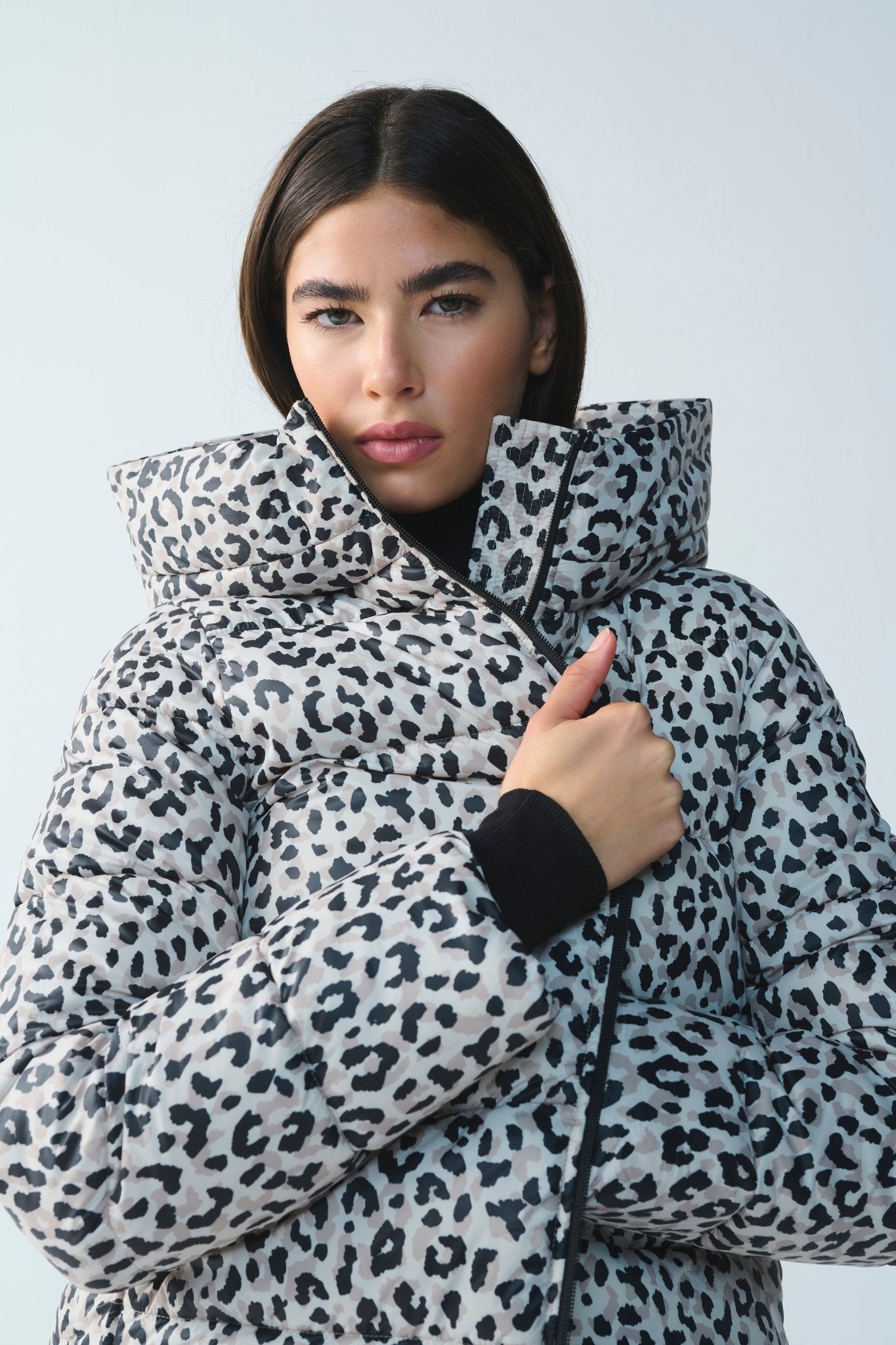 BarbourBarbour international Printed Olivios Puffer Jacket Jasmine LeopardCoats & JacketsJasmine Leopard - Blue Water Clothing