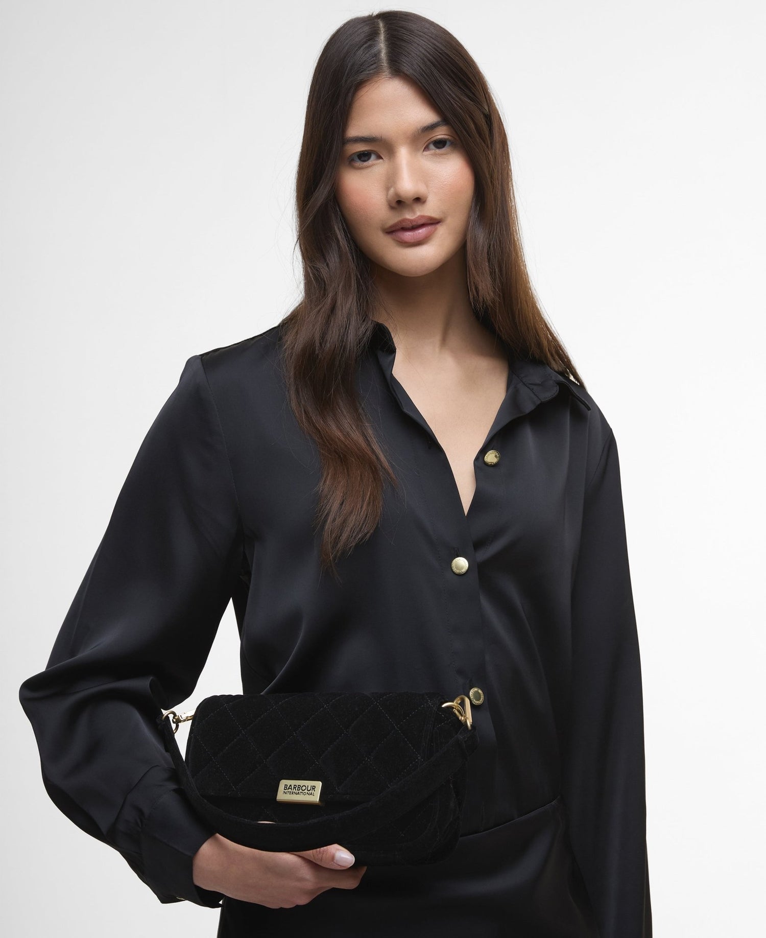 BarbourBarbour international Quilted Mini Soho Crossbody Bag Velvet BlackBags - Blue Water Clothing