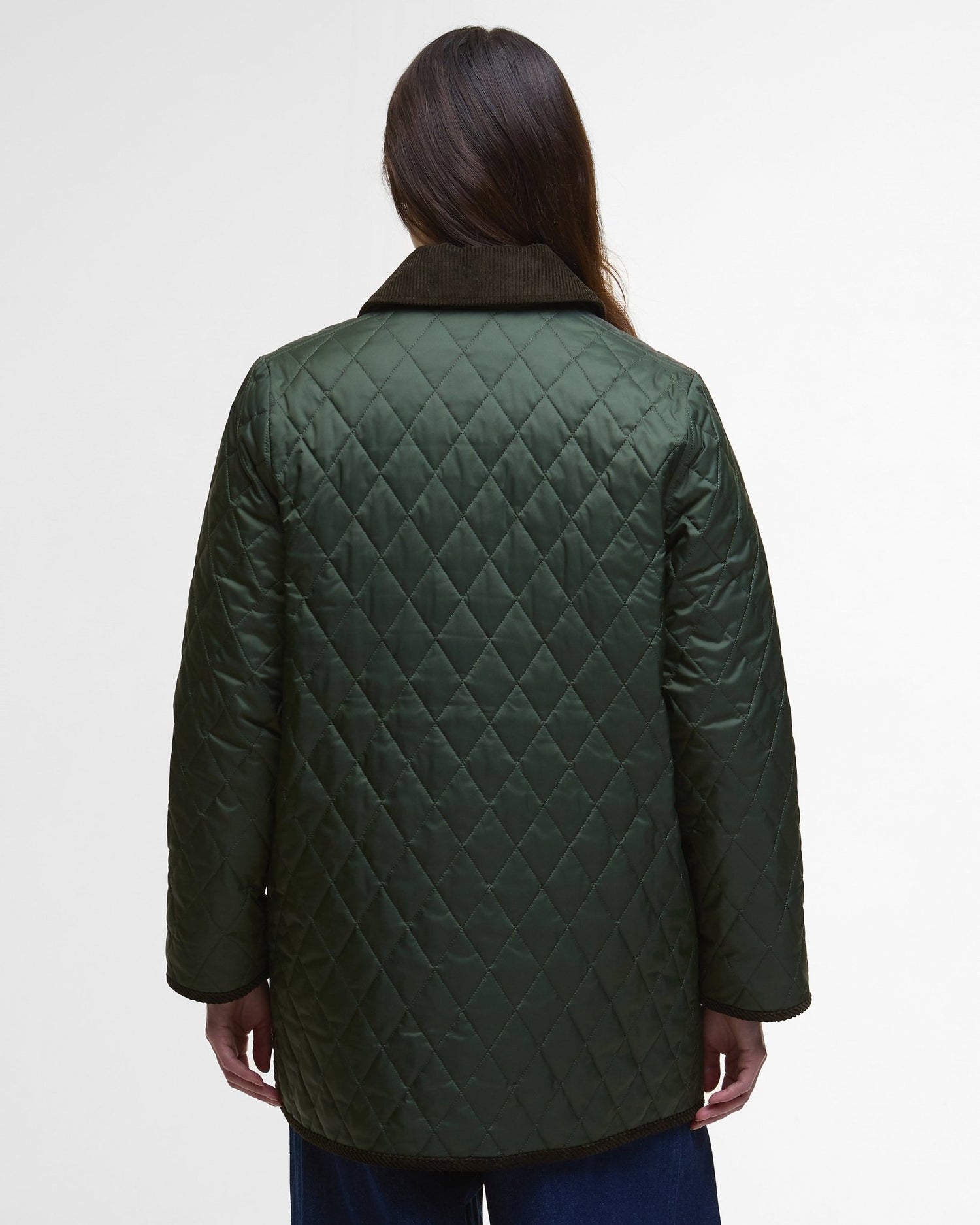 BarbourBarbour Meryl Quilted Jacket Olive/Ancient TartanClothingOlive - Blue Water Clothing