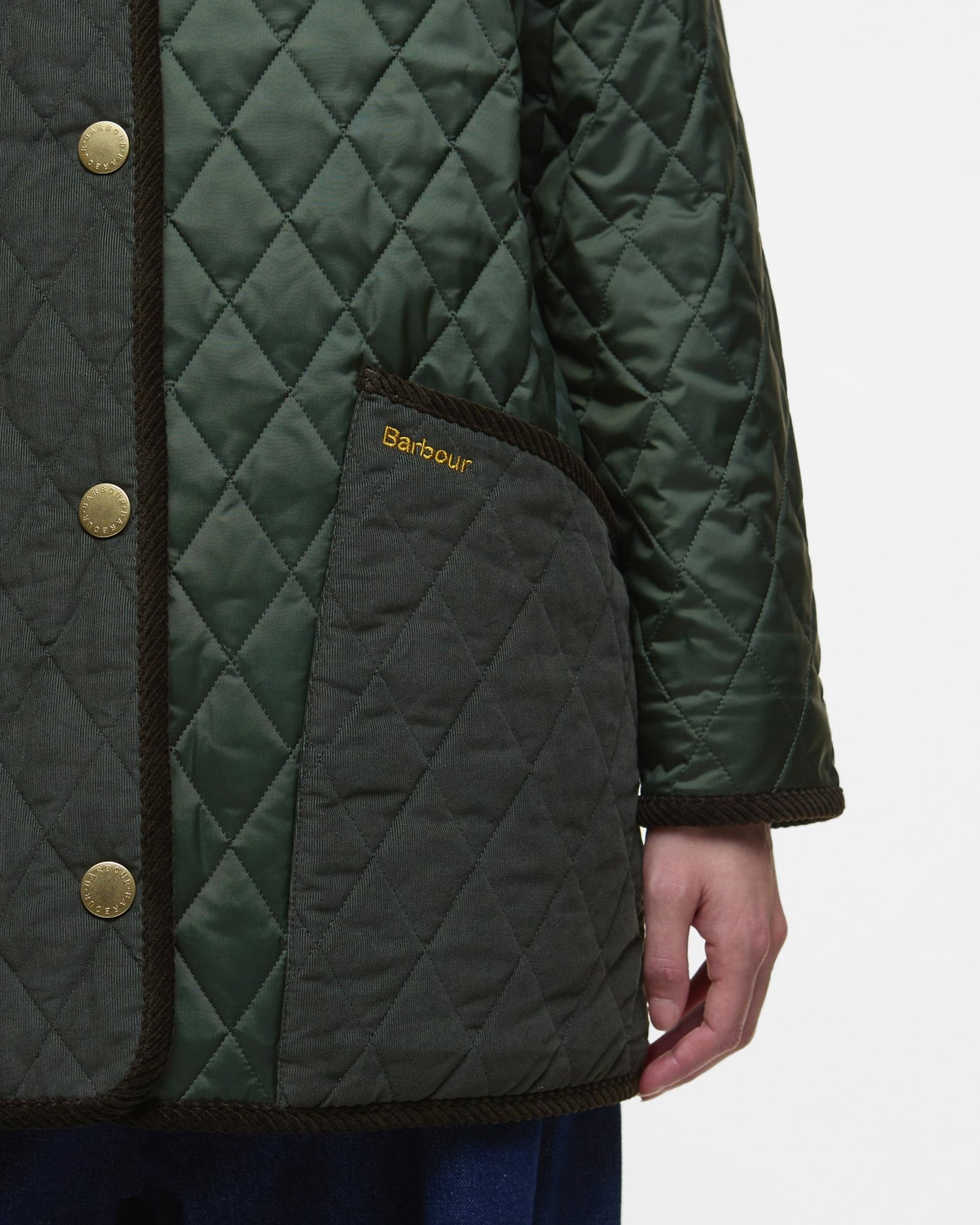 BarbourBarbour Meryl Quilted Jacket Olive/Ancient TartanClothingOlive - Blue Water Clothing
