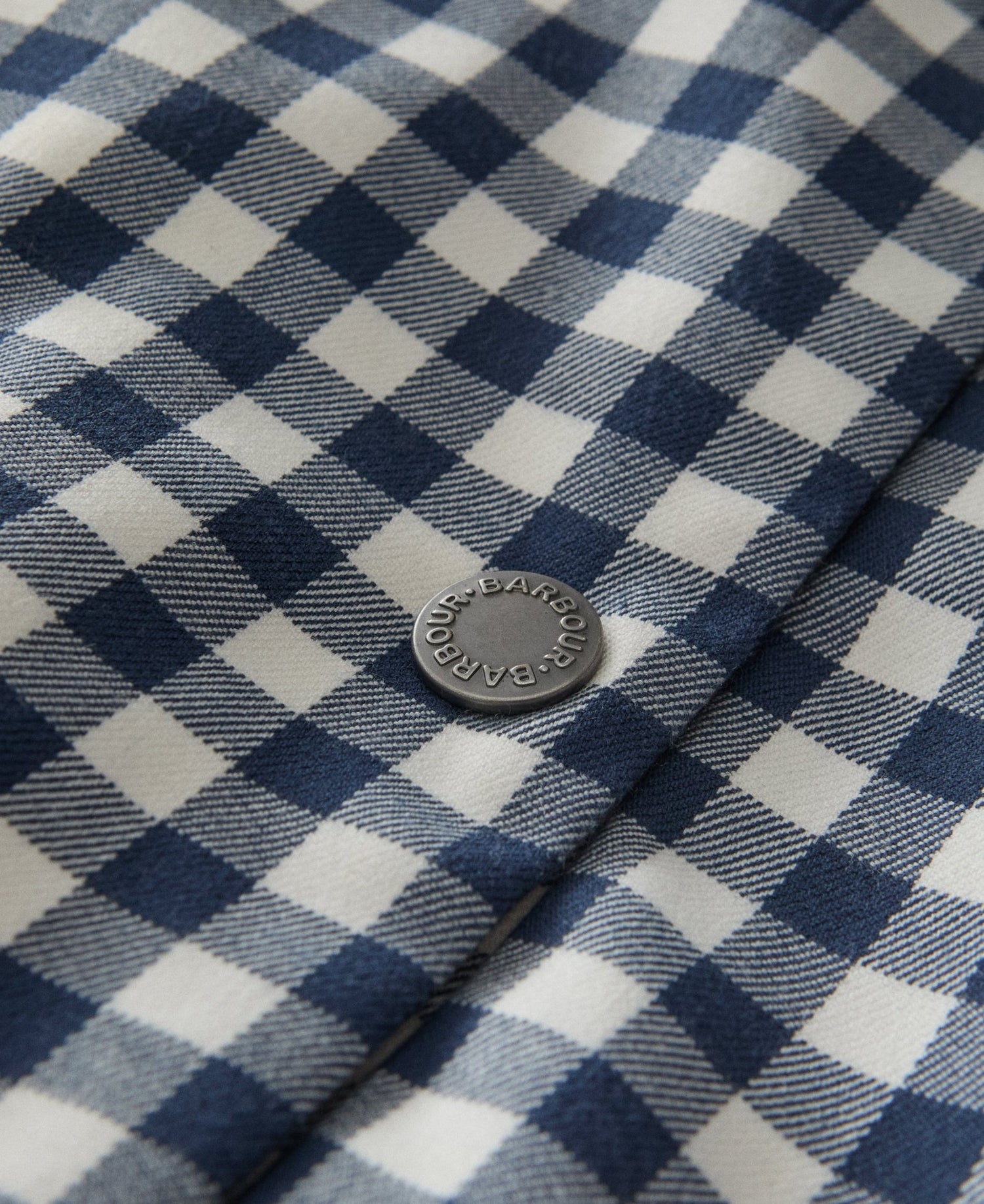 BarbourBarbour Ovingham Casual JacketCoatGingham Navy/ Neutral - Blue Water Clothing