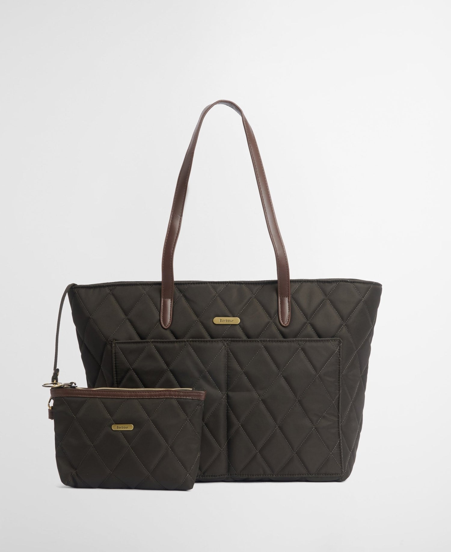 BarbourBarbour Quilted Tote Bag OliveBags - Blue Water Clothing