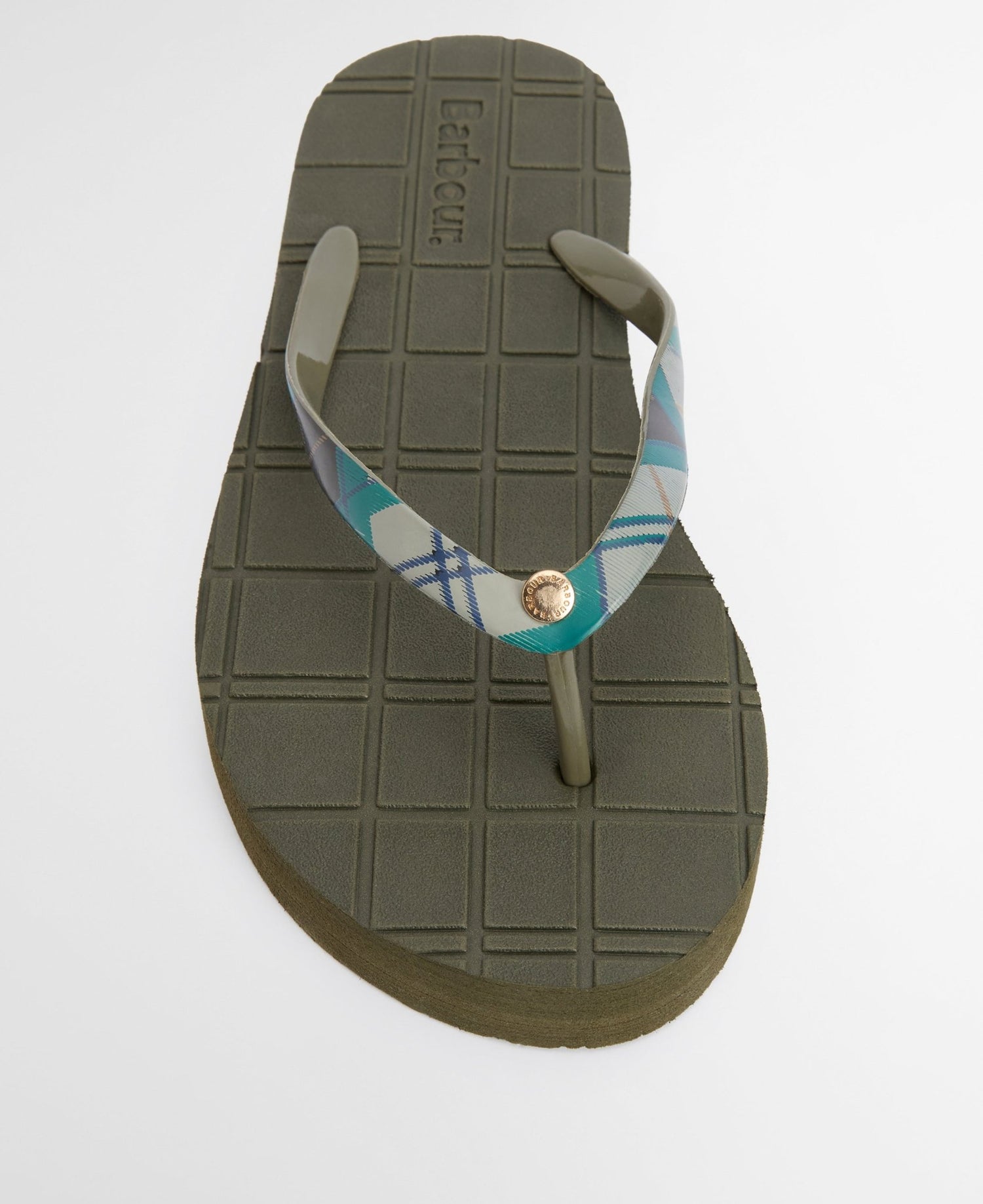 BarbourBarbour Tilda Toe Post SandalFootwearOlive/Ancient Tartan Flip Flop - Blue Water Clothing