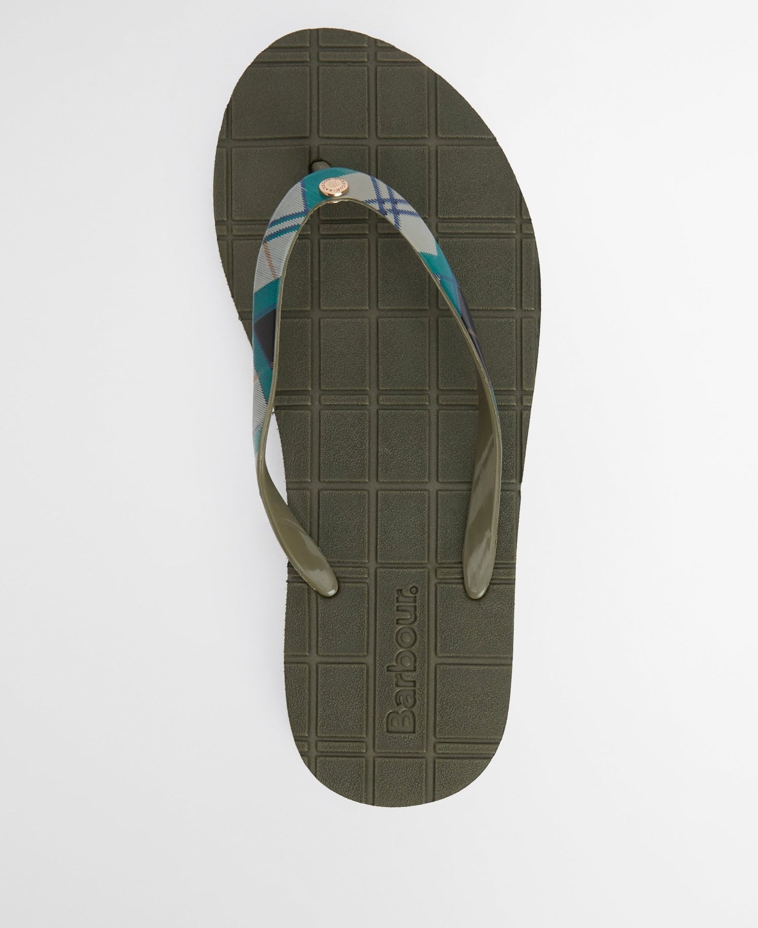 BarbourBarbour Tilda Toe Post SandalFootwearOlive/Ancient Tartan Flip Flop - Blue Water Clothing