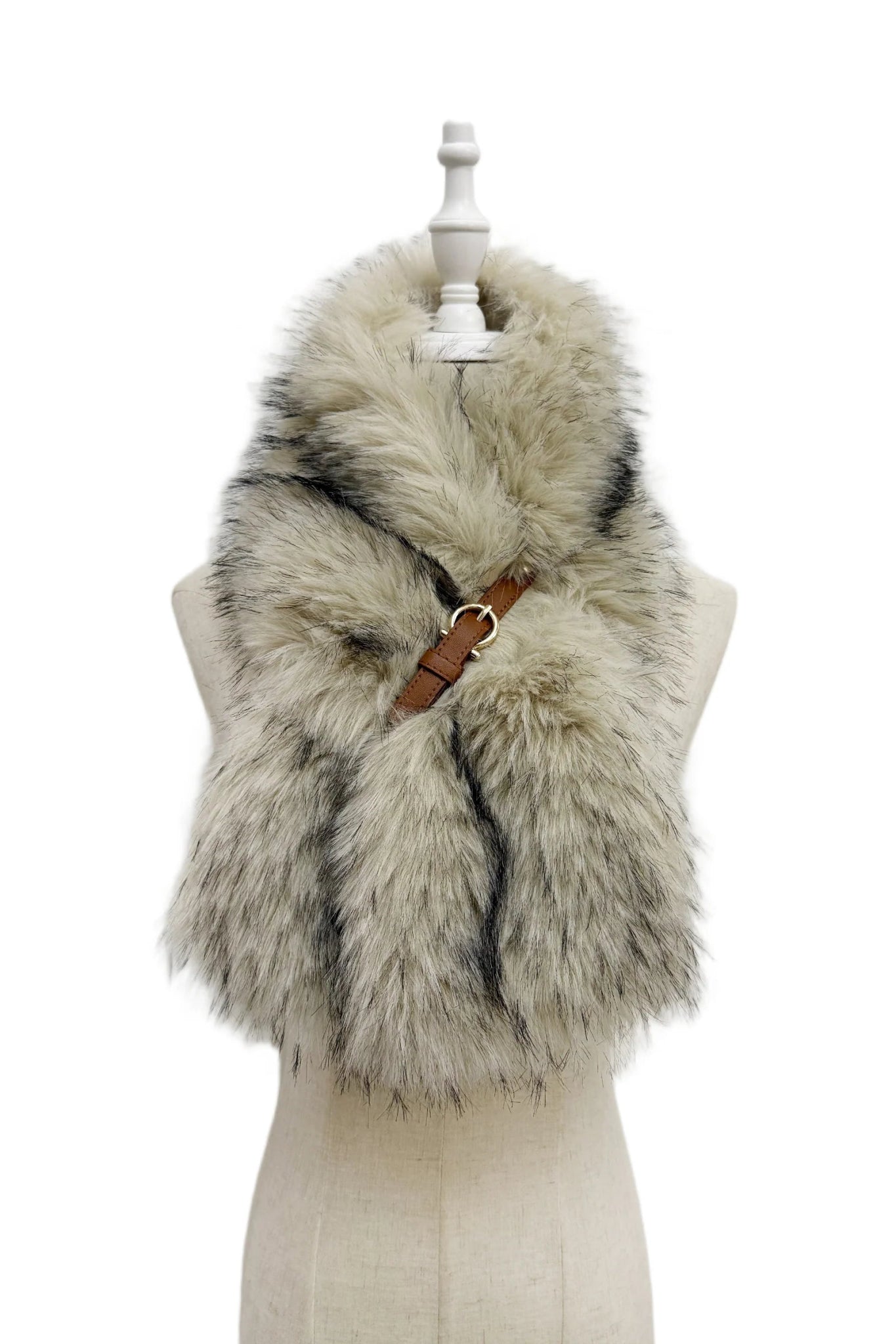 Blue Water ClothingFaux Fur Buckle Pull Through ScarfAccessories - Blue Water Clothing