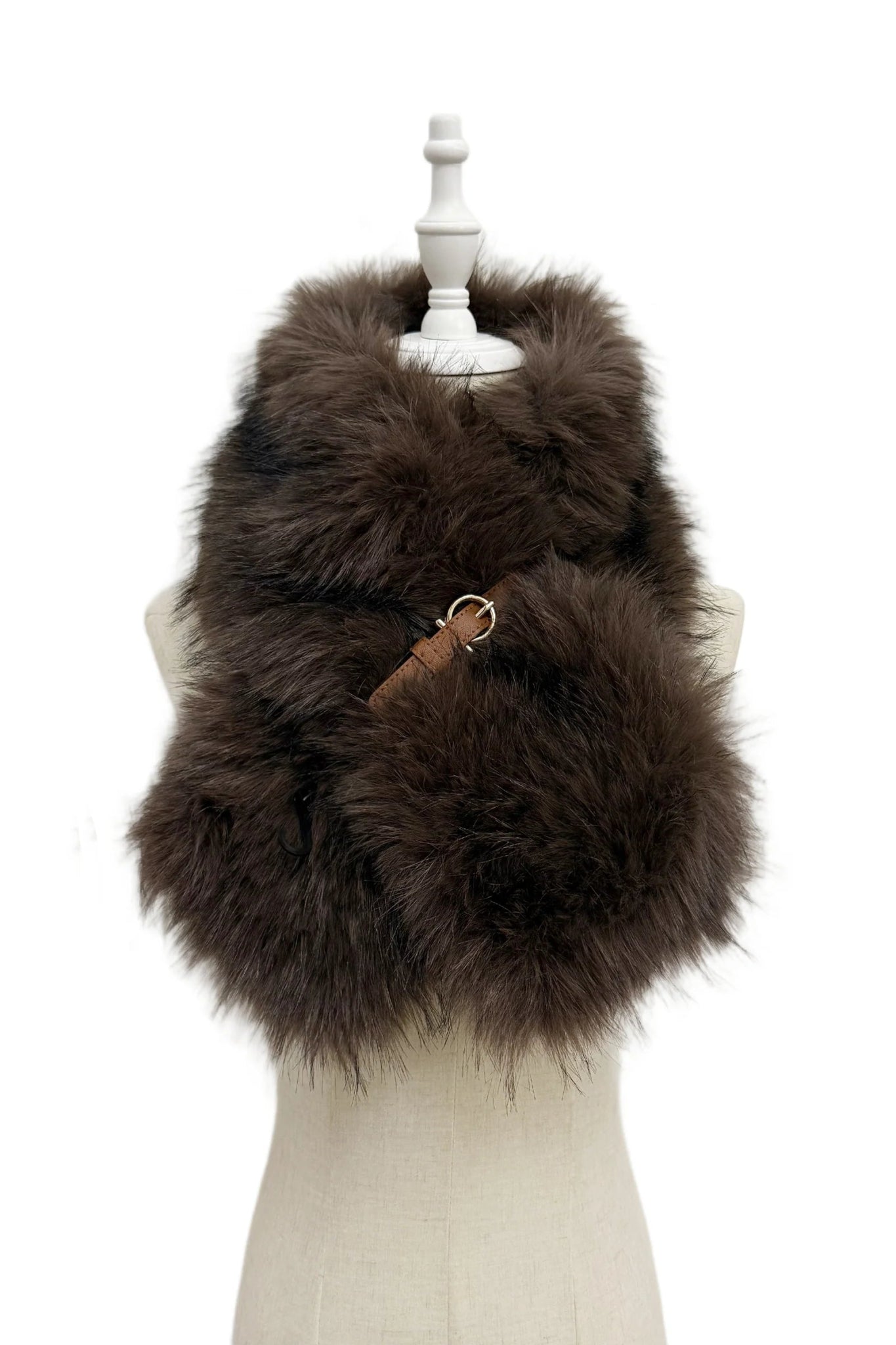 Blue Water ClothingFaux Fur Buckle Pull Through ScarfAccessories - Blue Water Clothing