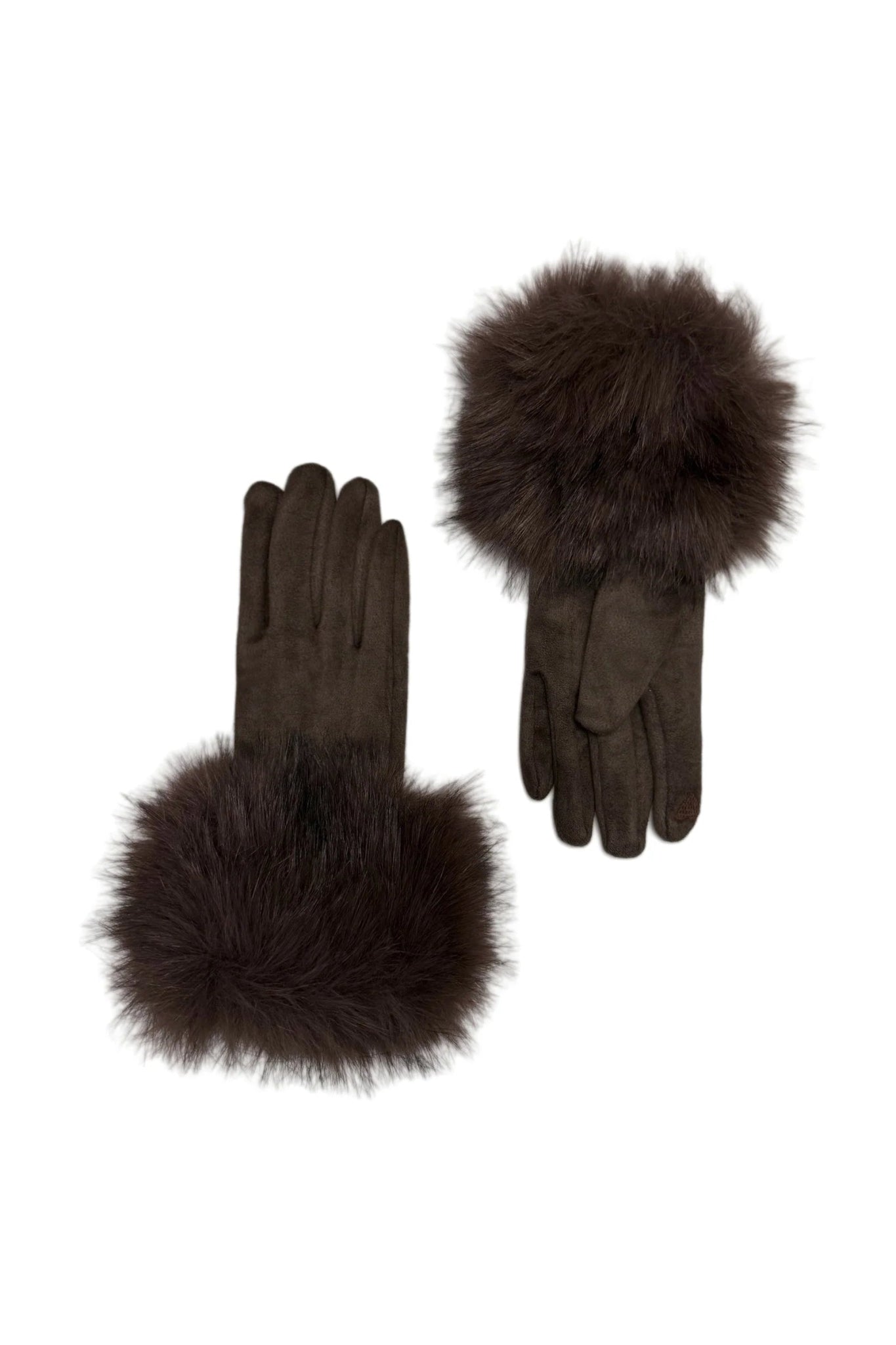 Blue Water ClothingFaux Suede Plain Gloves With Faux Fur TrimAccessories - Blue Water Clothing