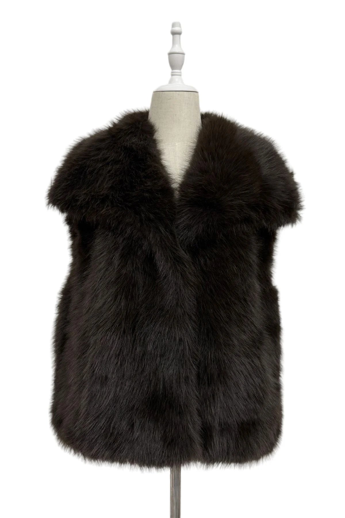 Blue Water ClothingOversized Lapel Faux Fur GiletClothing - Blue Water Clothing