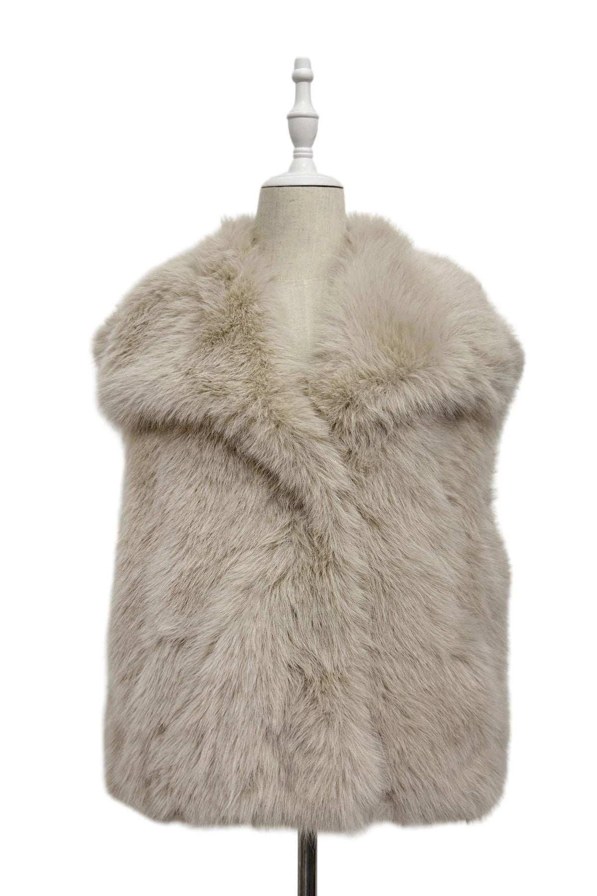 Blue Water ClothingOversized Lapel Faux Fur GiletClothing - Blue Water Clothing