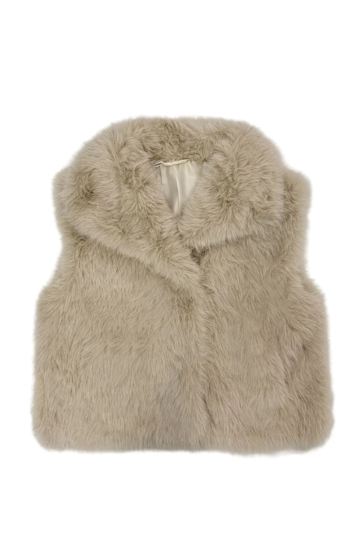 Blue Water ClothingOversized Lapel Faux Fur GiletClothing - Blue Water Clothing