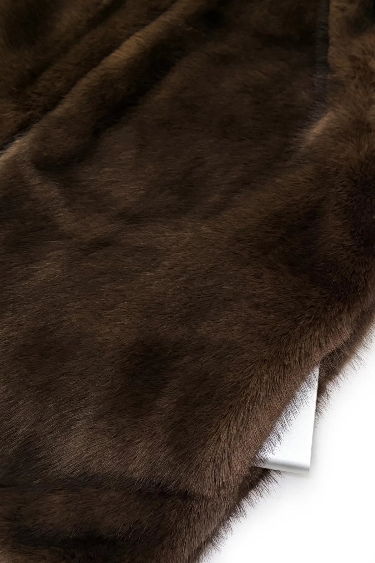 Plush Faux Fur Funnel Neck Zip GiletBrown - Blue Water Clothing