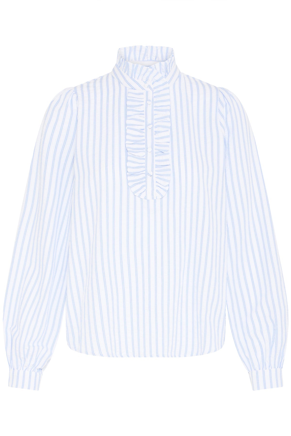 b.youngb.young BYGINETTE Frill BlouseClothingBright White - Blue Water Clothing