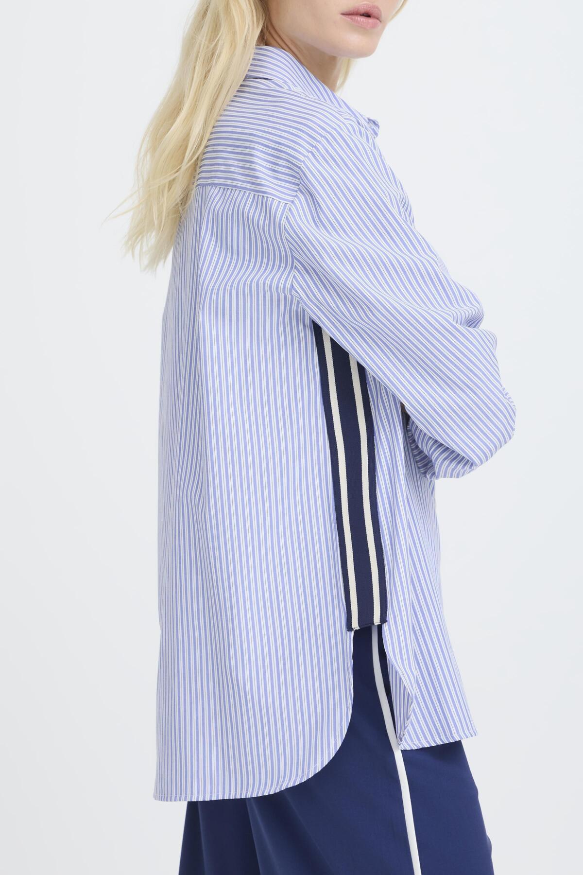 b.youngb.young BYHANIO Tape ShirtClothingHanio Stripe - Blue Water Clothing
