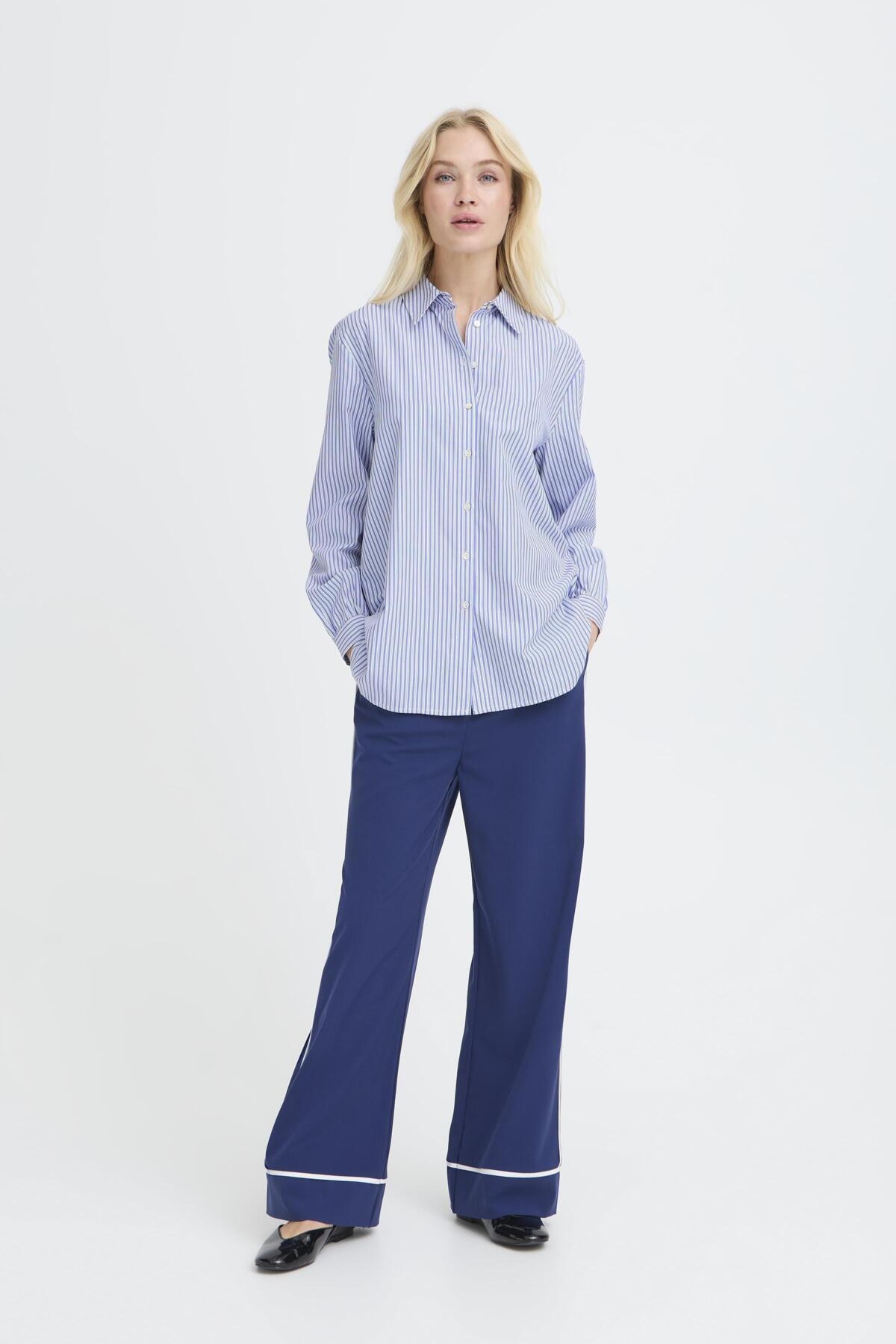 b.youngb.young BYHANIO Tape ShirtClothingHanio Stripe - Blue Water Clothing