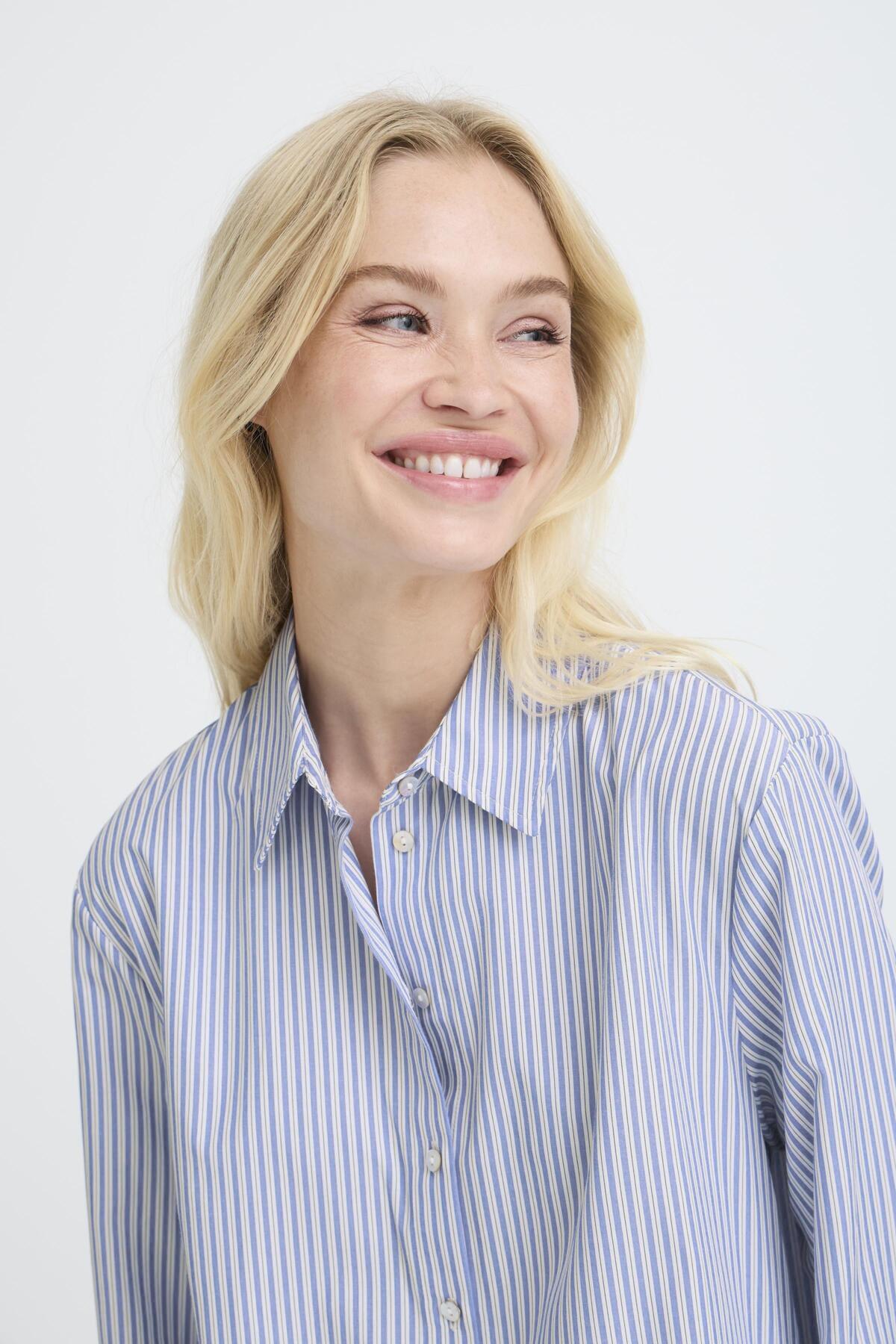 b.youngb.young BYHANIO Tape ShirtClothingHanio Stripe - Blue Water Clothing