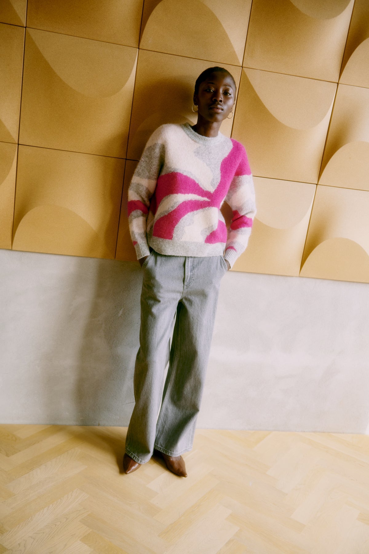 b.youngb.young BYOMEA Abstract JumperClothingAbstract Pink - Blue Water Clothing