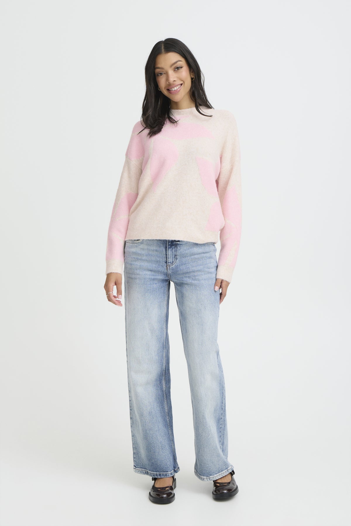 b.youngb.young BYOMEA Flower Jumper 3ClothingParfait Pink - Blue Water Clothing
