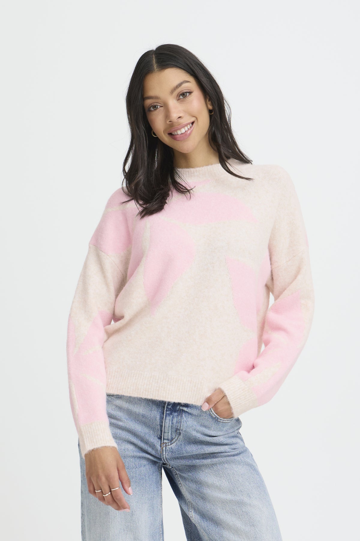 b.youngb.young BYOMEA Flower Jumper 3ClothingParfait Pink - Blue Water Clothing