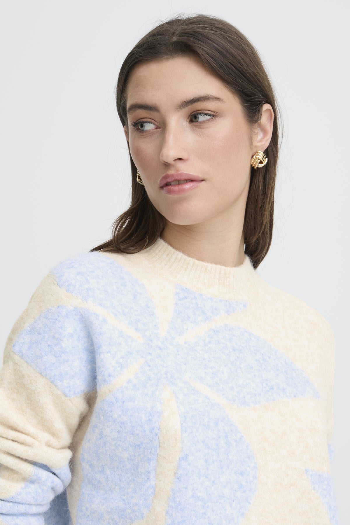 b.youngb.young BYOMEA Flower Jumper 3ClothingDella Robbia Blue - Blue Water Clothing