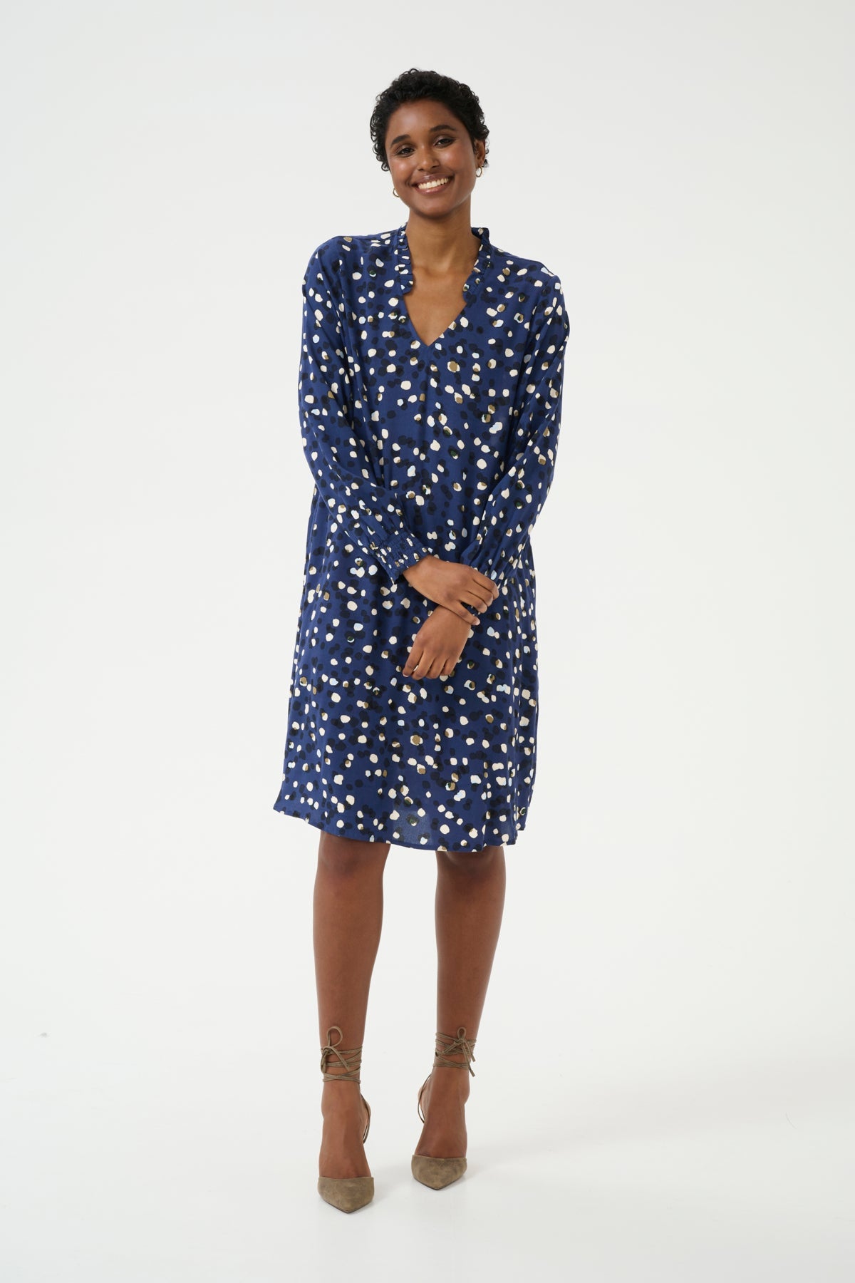 CultureCulture CUbrandy Andrea DressClothingDress blues Dot - Blue Water Clothing