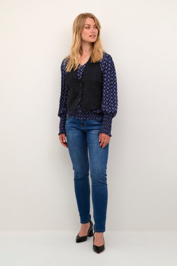 CultureCulture Beatriz Halterneck WaistcoatClothingBlue - Blue Water Clothing