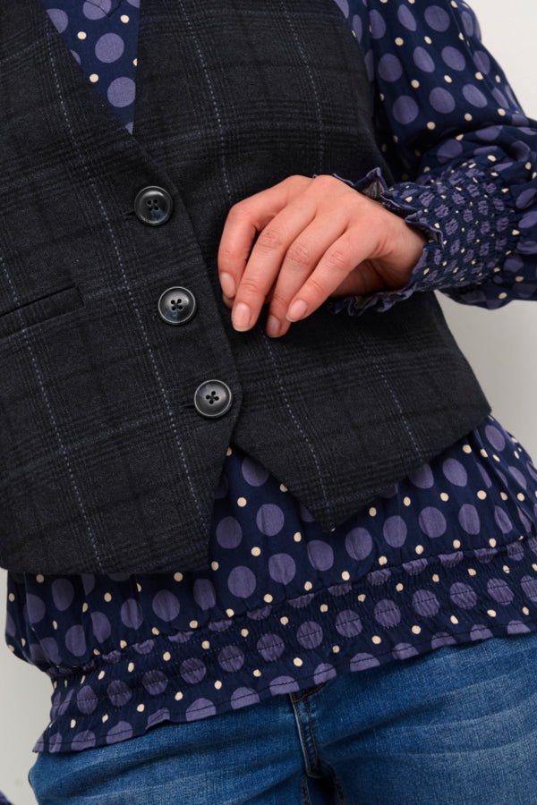 CultureCulture Beatriz Halterneck WaistcoatClothingBlue - Blue Water Clothing