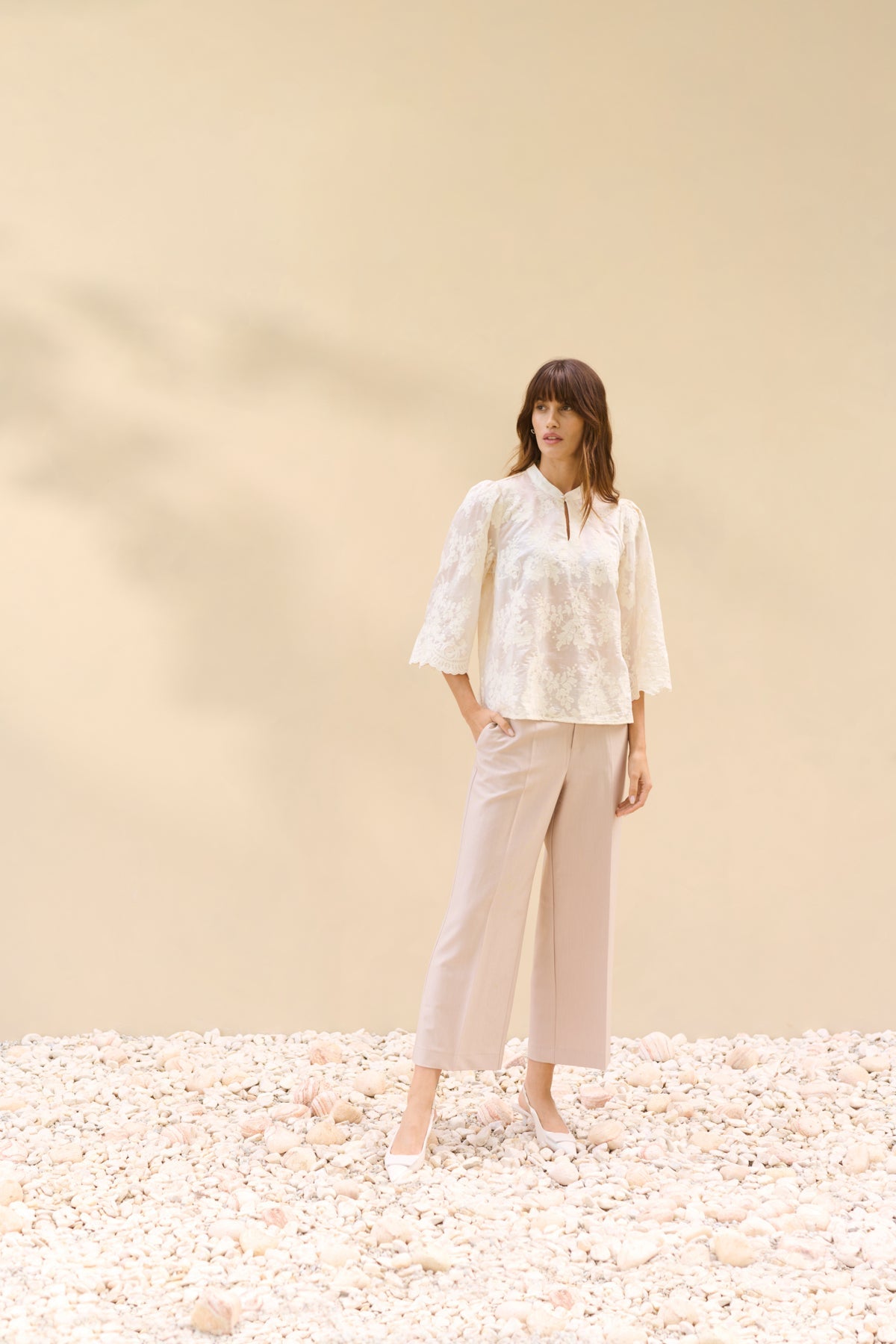 CultureCulture CUalayna PantsClothingCream - Blue Water Clothing