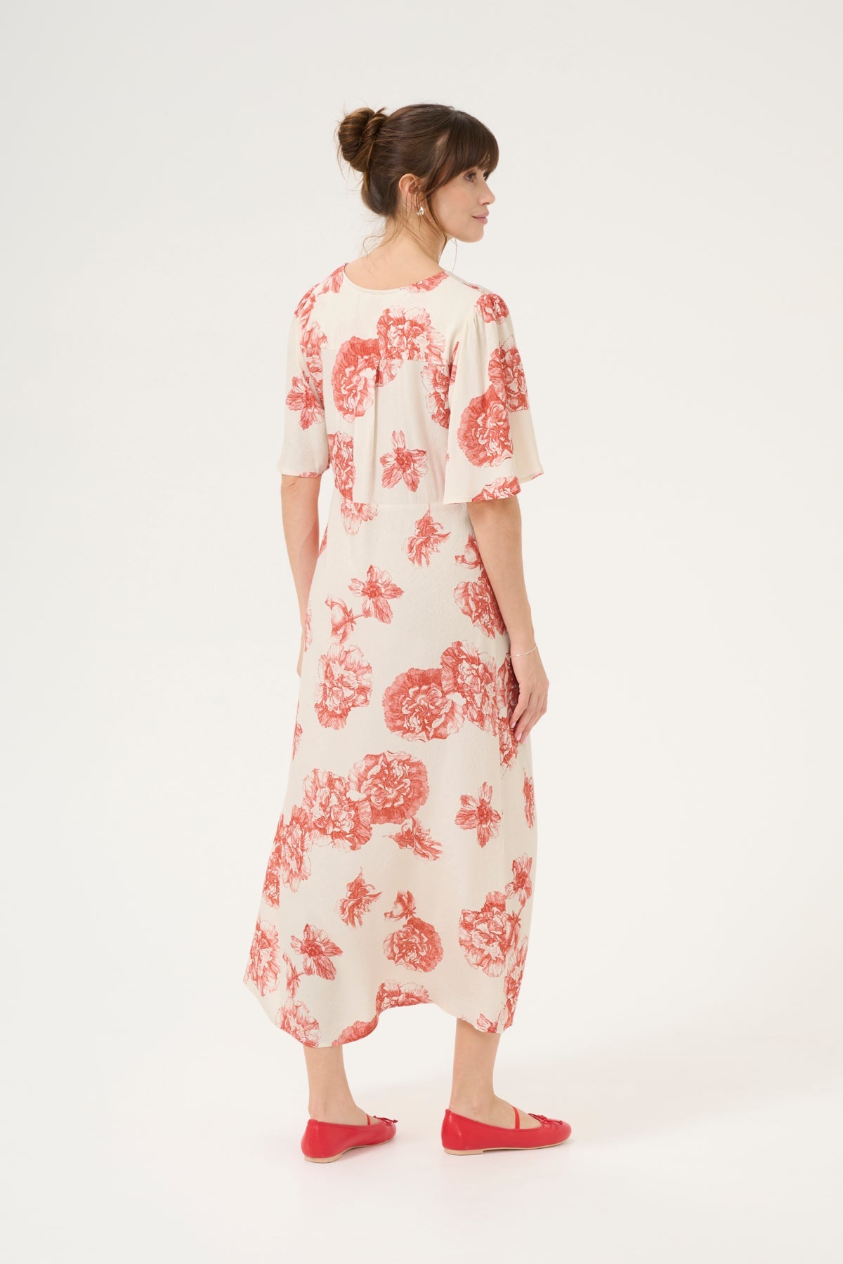 CultureCulture CUalexa Long DressClothingOff White/Red Floral - Blue Water Clothing