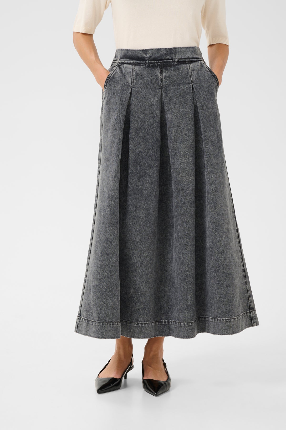 CultureCulture CUcarlina SkirtClothingDark Gull Gray - Blue Water Clothing
