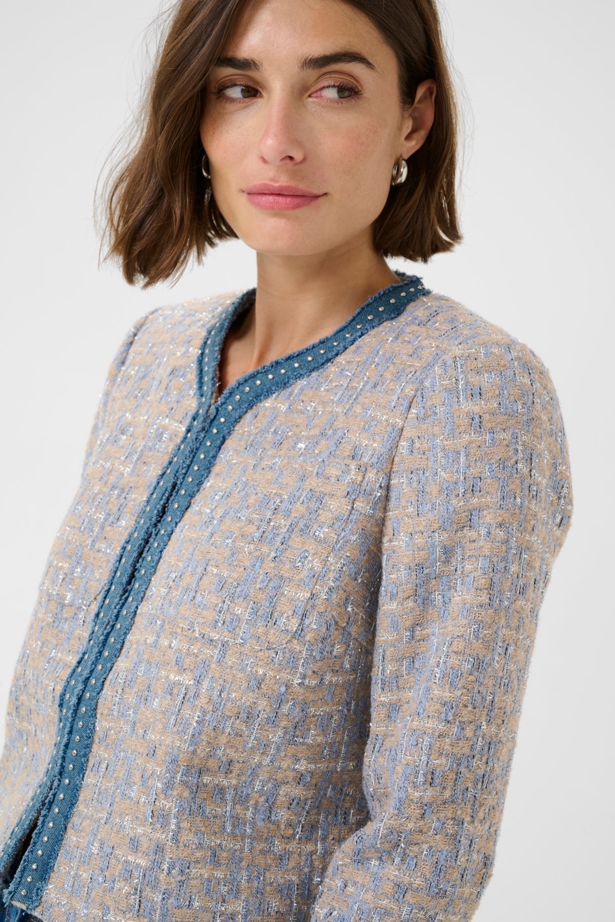 CultureCulture Cupana JacketClothingBlue/Brown Check - Blue Water Clothing