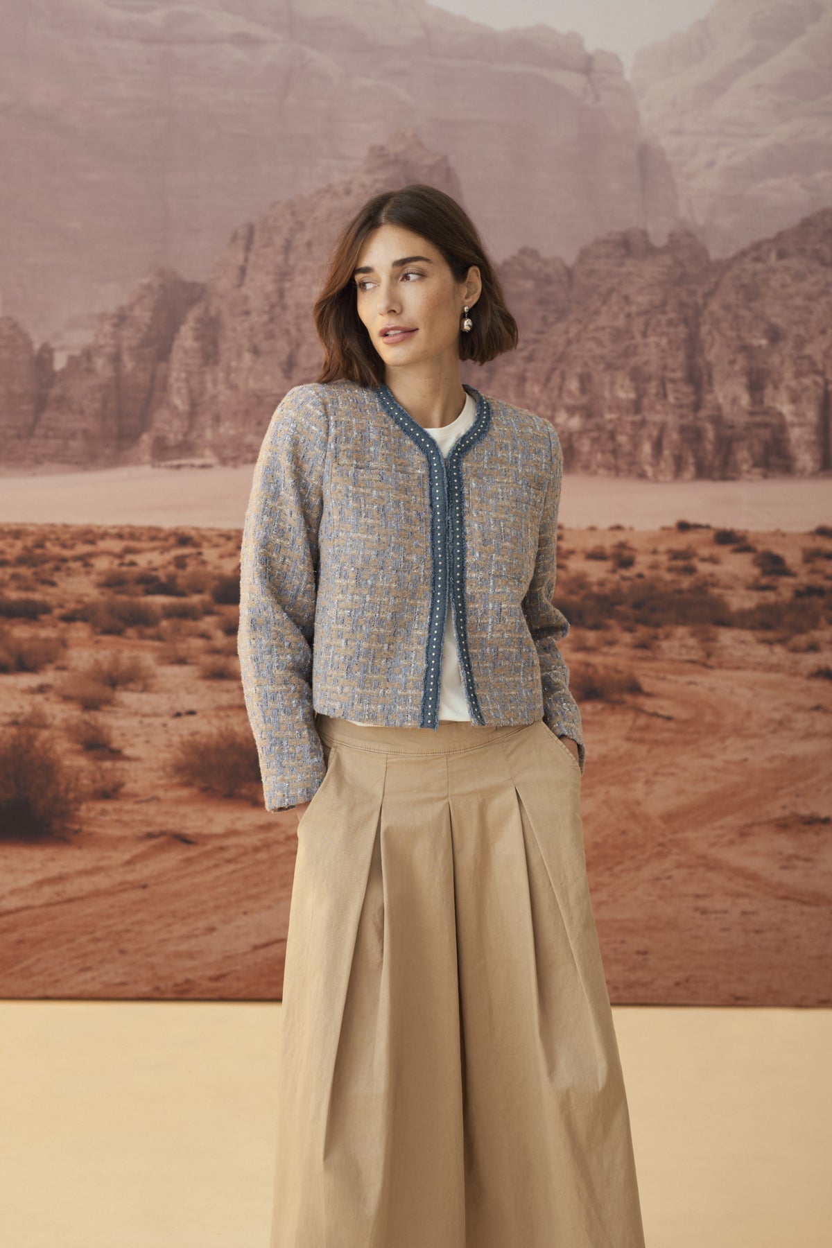 CultureCulture Cupana JacketClothingBlue/Brown Check - Blue Water Clothing