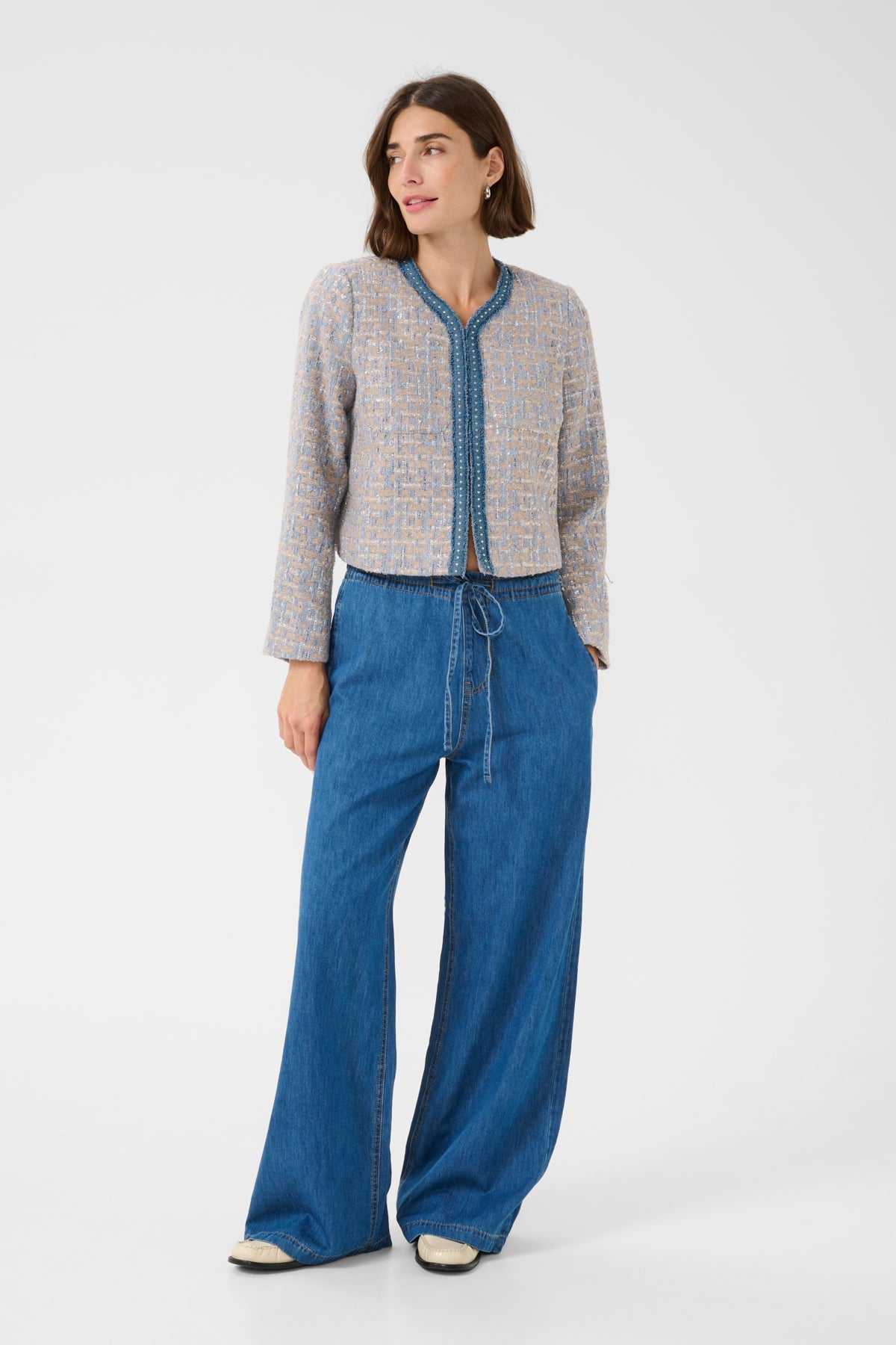 CultureCulture Cupana JacketClothingBlue/Brown Check - Blue Water Clothing