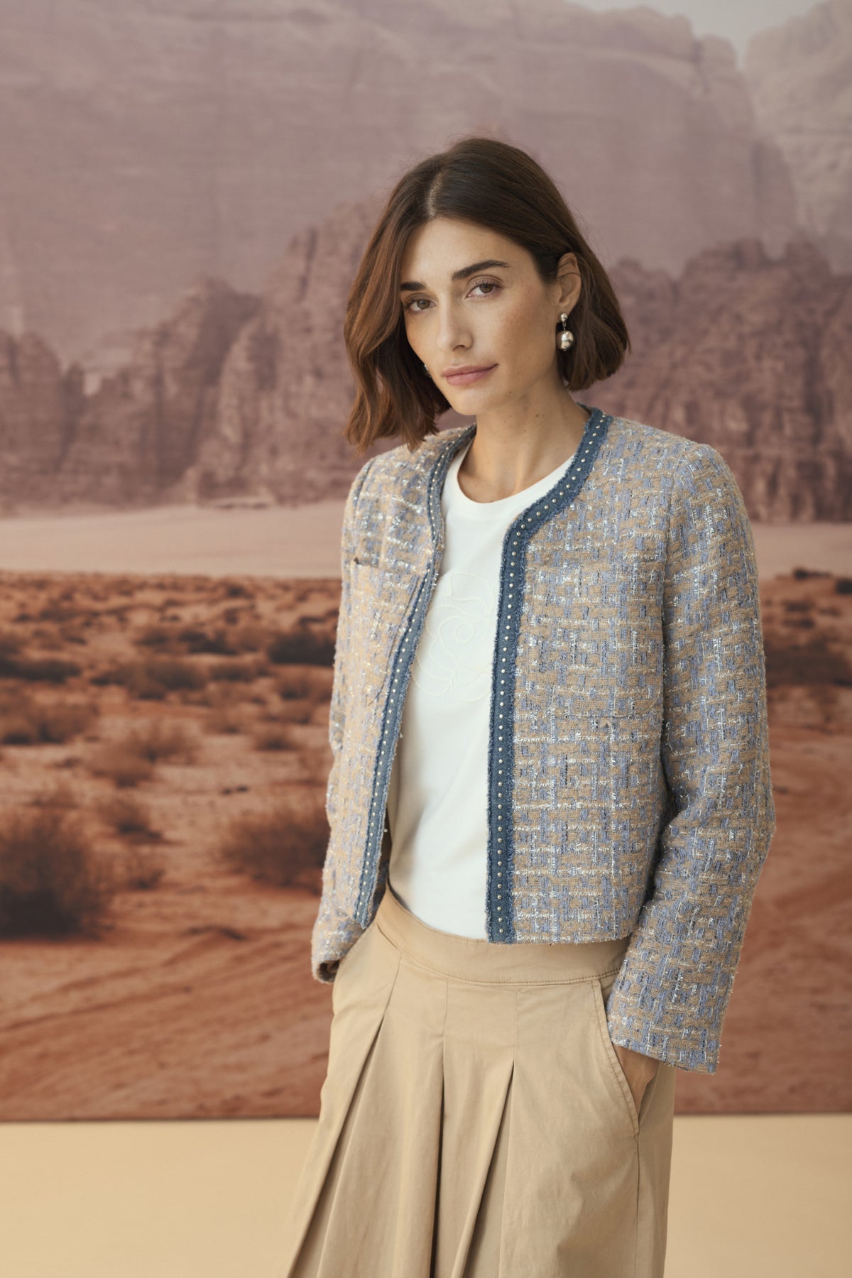 CultureCulture Cupana JacketClothingBlue/Brown Check - Blue Water Clothing