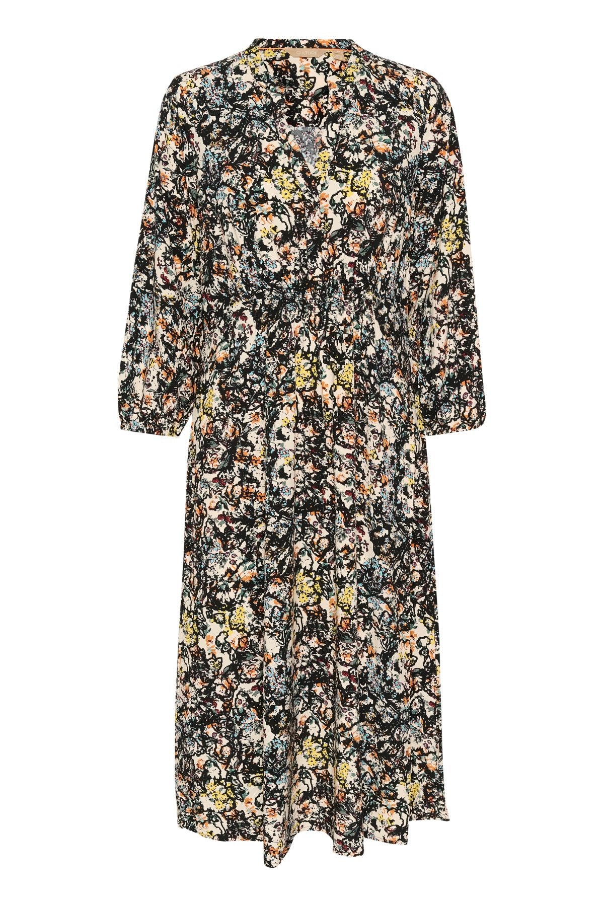 CultureCulture Cusika Bello Long DressClothingBlack/Orange - Blue Water Clothing