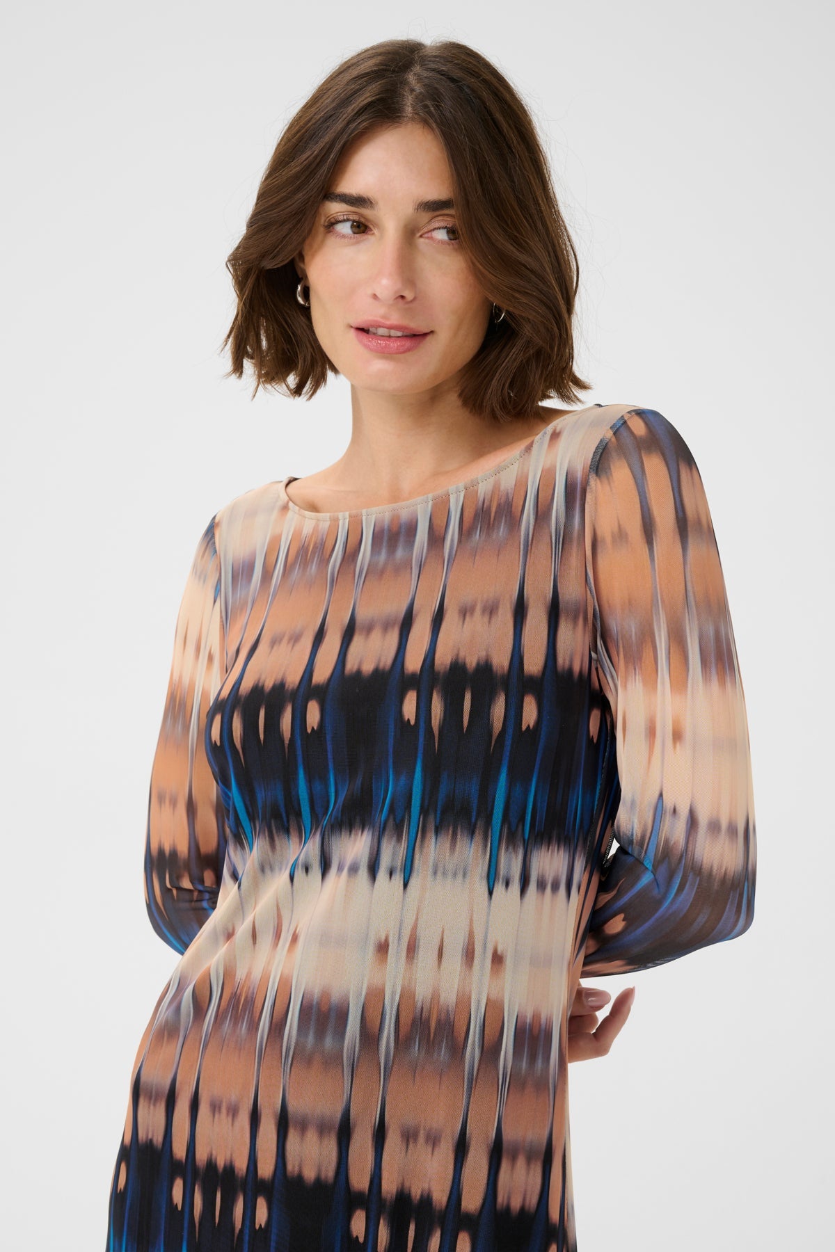 CultureCulture uasho Melida DressClothingBlue/Beige - Blue Water Clothing